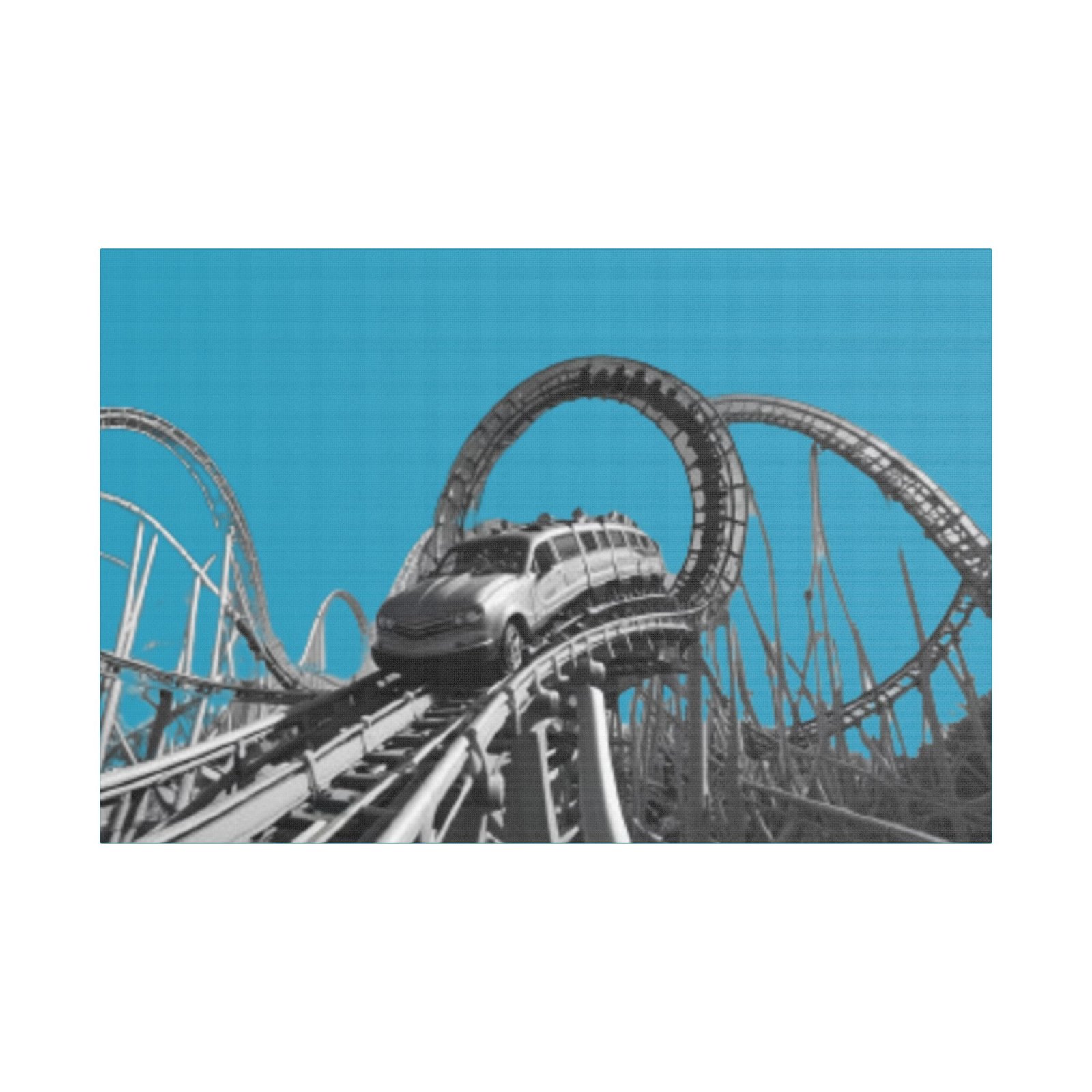 Fairground Fun Satin Canvas, Stretched - Image 13