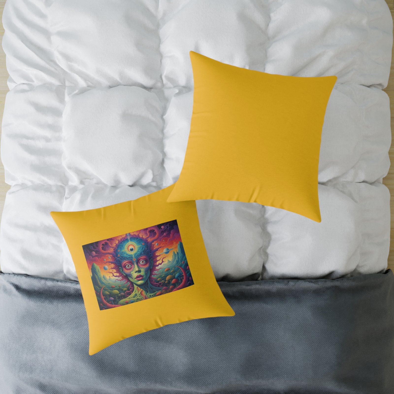 Psychadelic Square Poly Canvas Pillow - Image 16