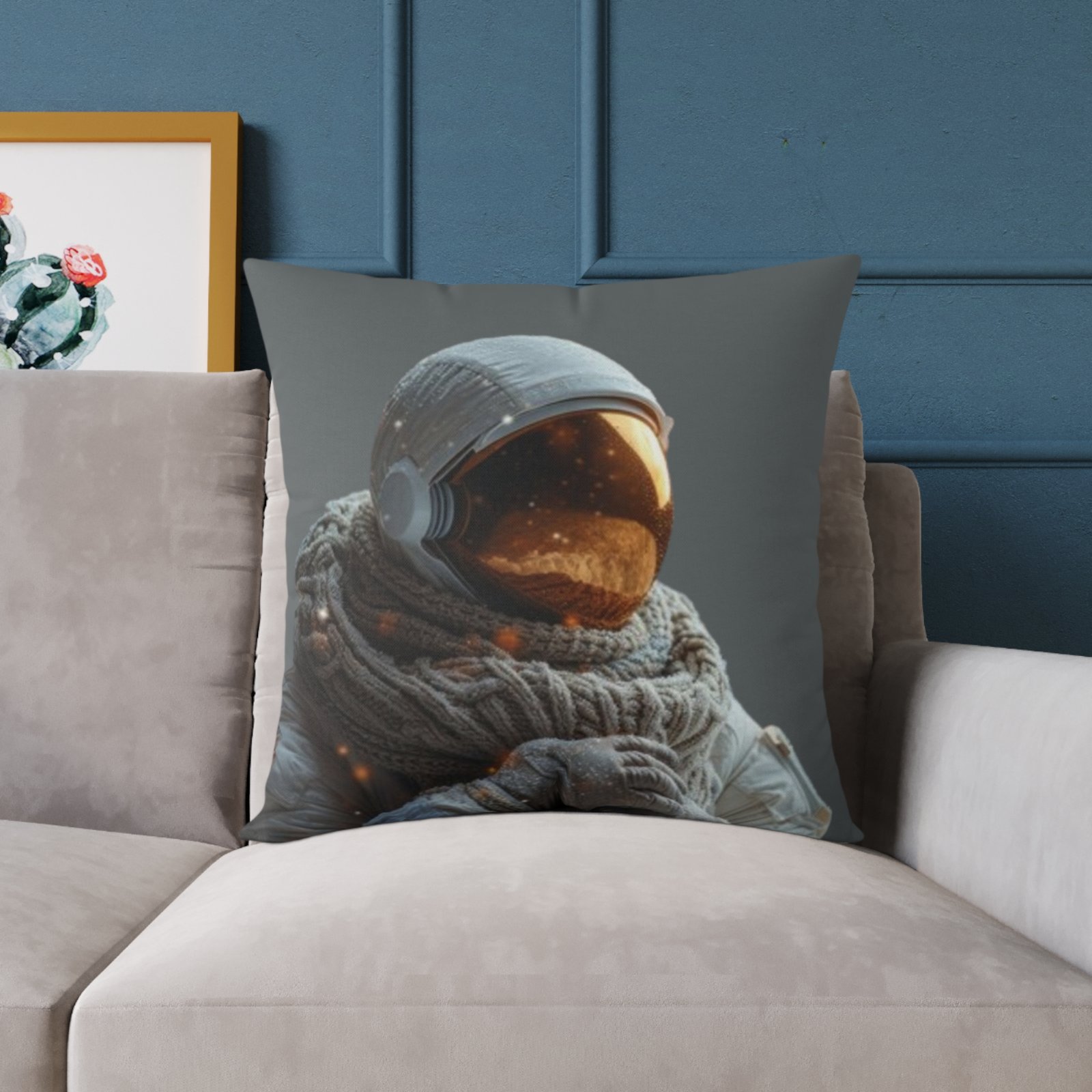 Astronaut Square Poly Canvas Pillow - Image 15