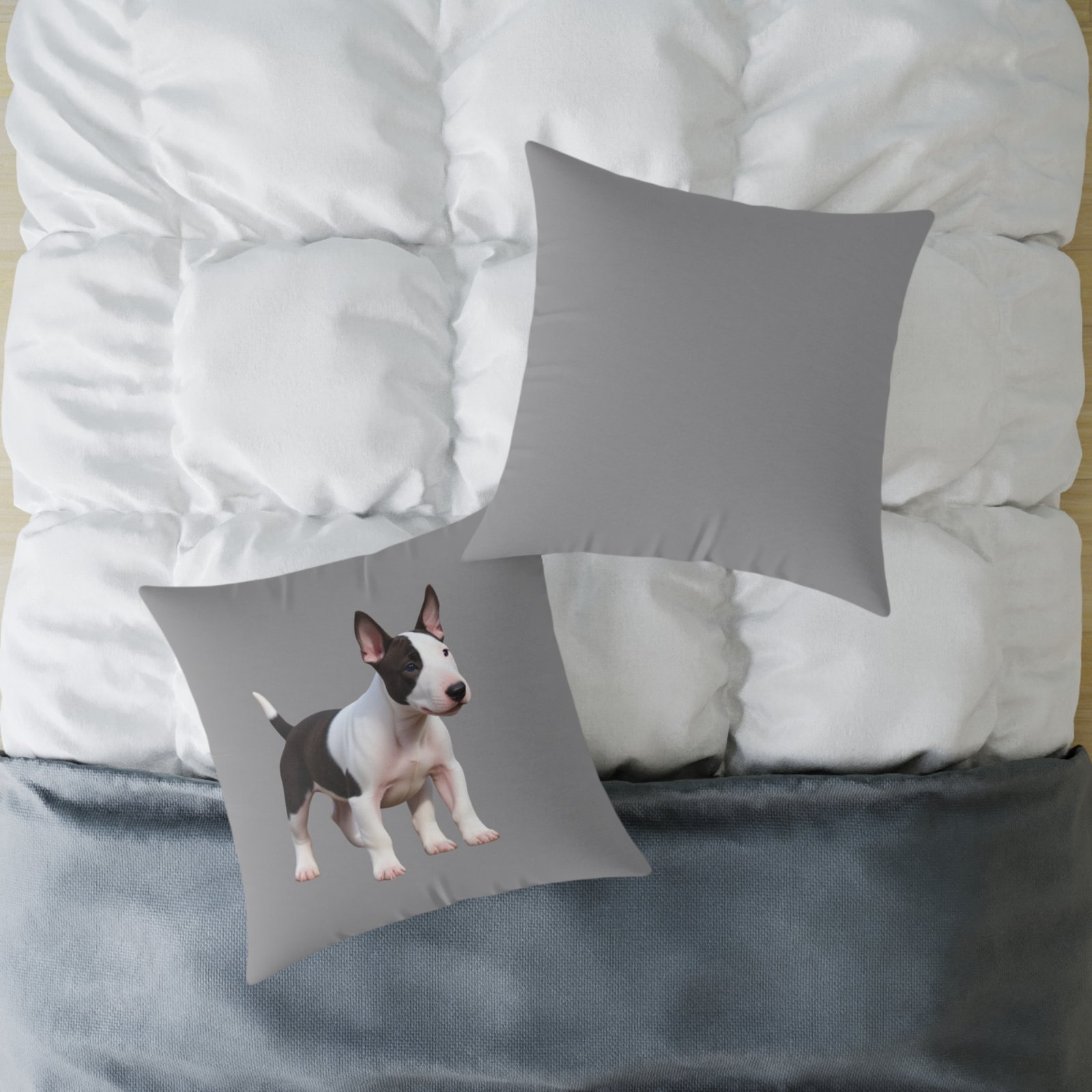 English Bull Terrier Square Poly Canvas Pillow - Image 16
