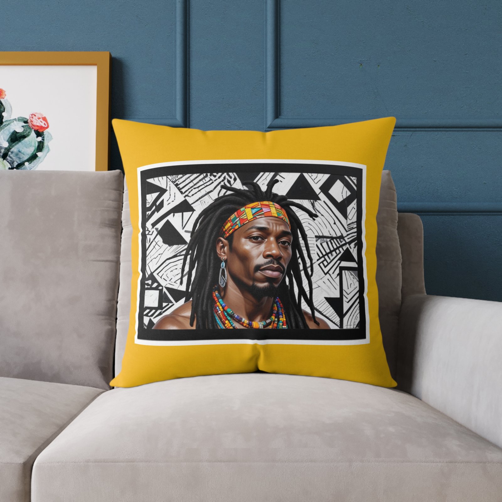 Rastafarian Square Poly Canvas Pillow - Image 15