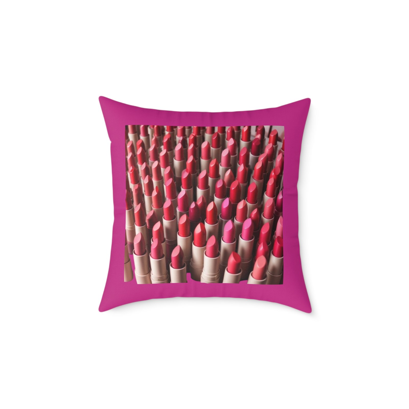 Lipstick Square Poly Canvas Pillow - Image 9