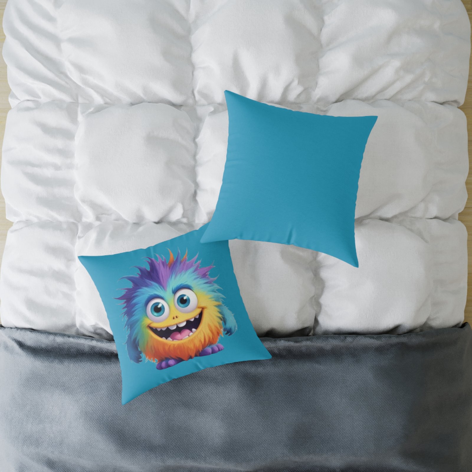Funny Monster Square Poly Canvas Pillow - Image 12
