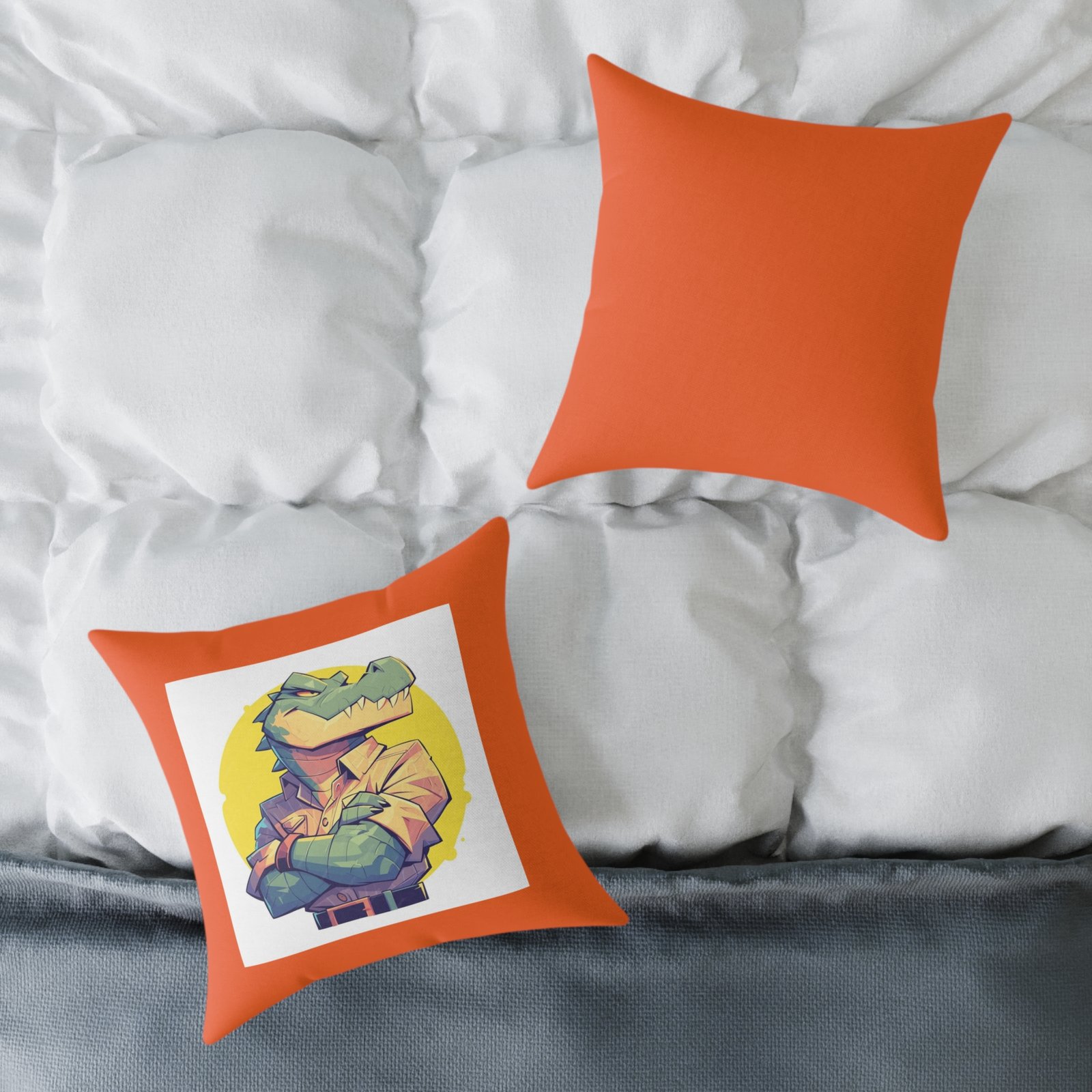 Dinassaur Square Poly Canvas Pillow - Image 8