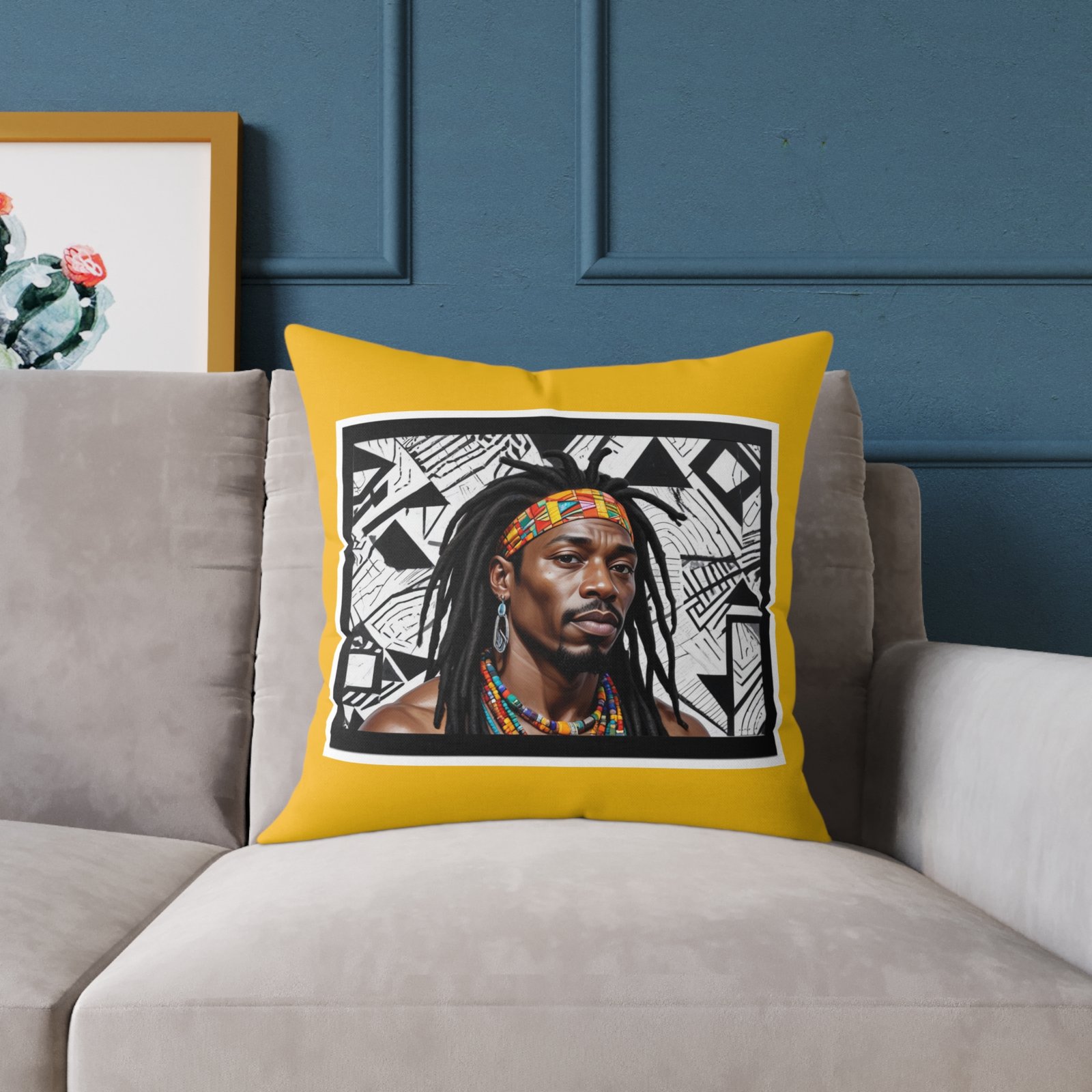 Rastafarian Square Poly Canvas Pillow - Image 11