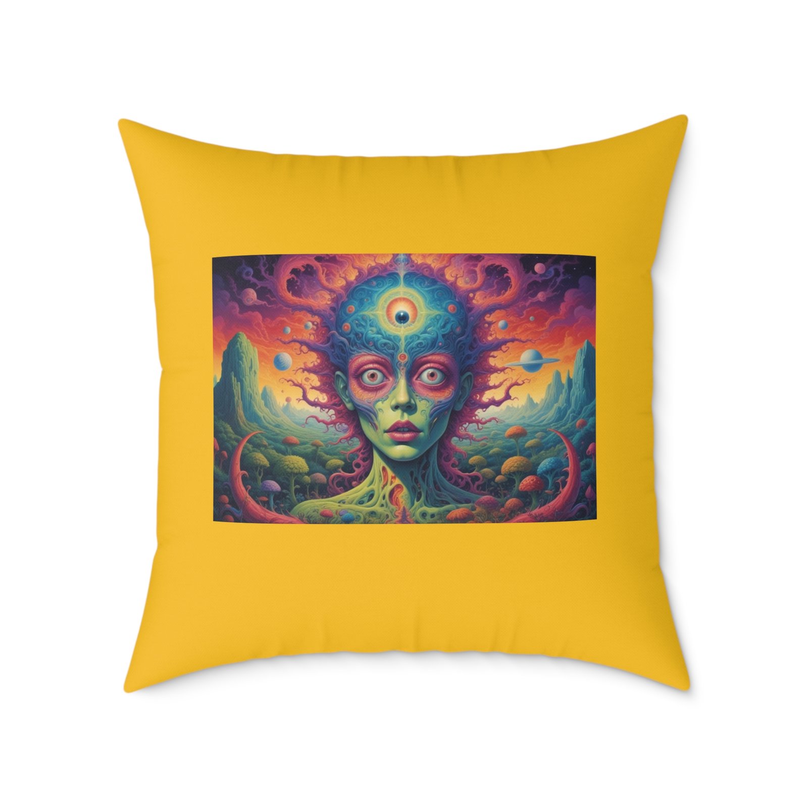 Psychadelic Square Poly Canvas Pillow - Image 17