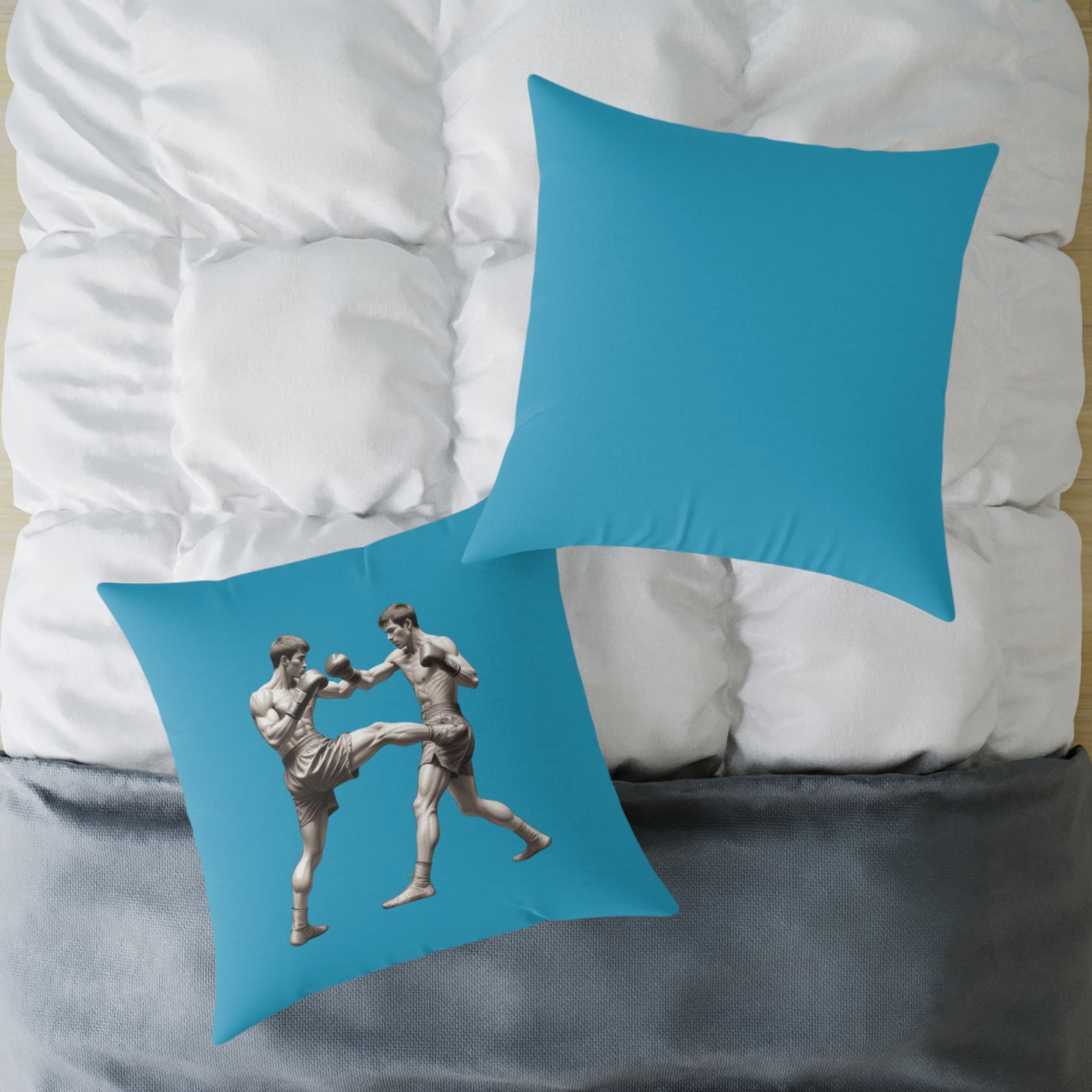 Kickboxing Square Poly Canvas Pillow - Image 20