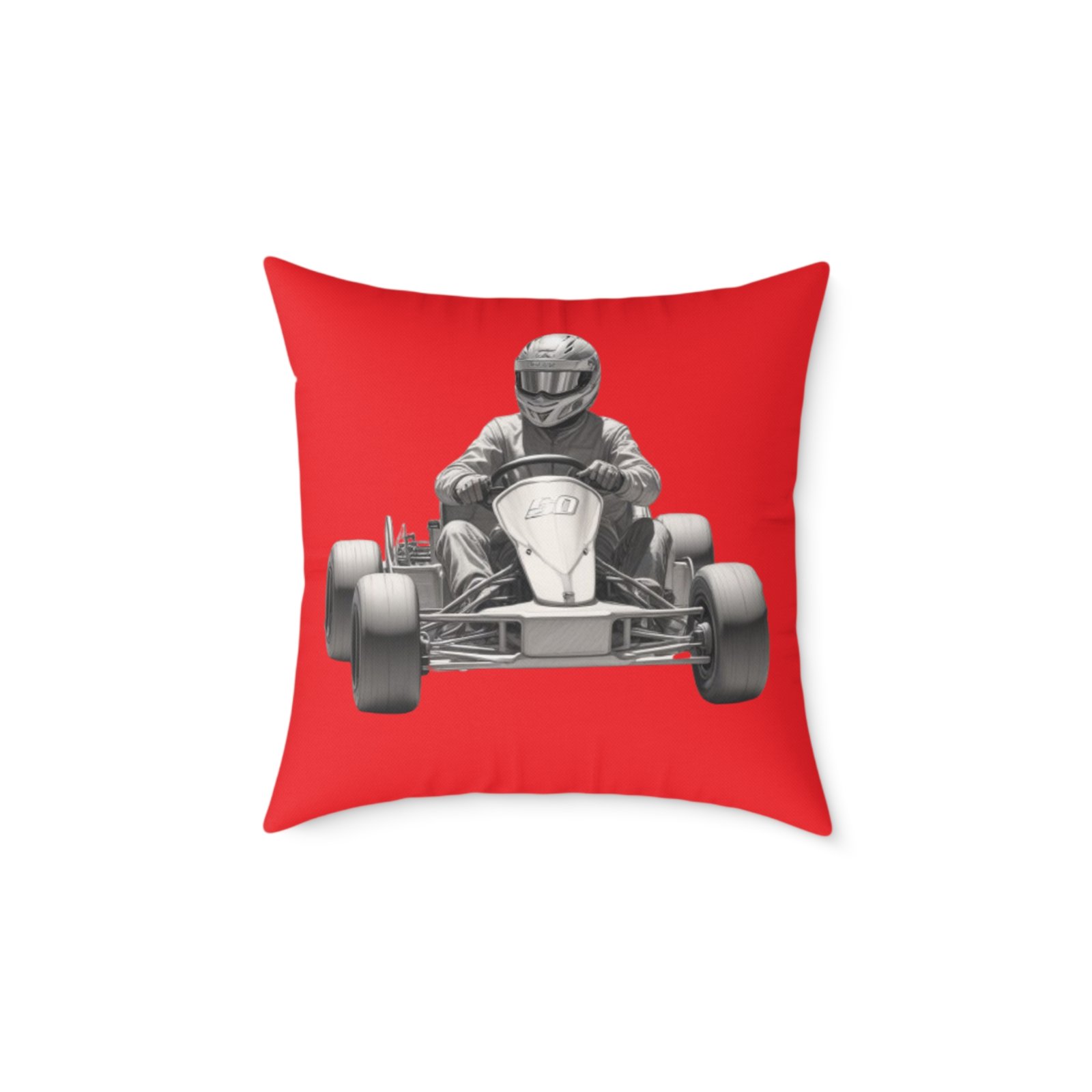 Go Karting Square Poly Canvas Pillow - Image 9