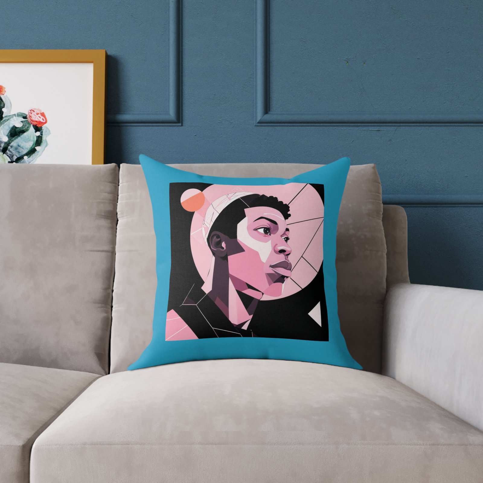Abstract Square Poly Canvas Pillow - Image 7
