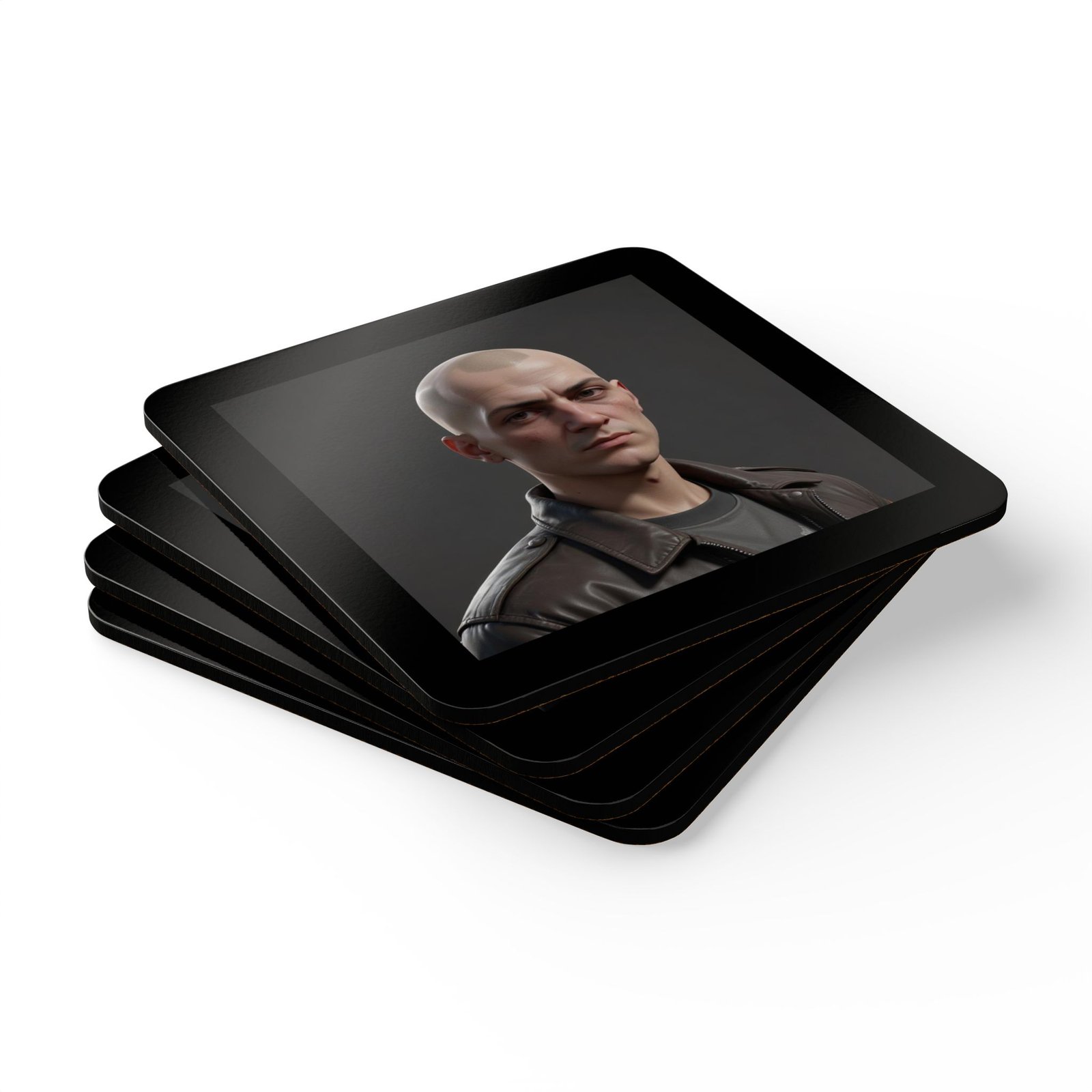 Skinhead Corkwood Coaster Set - Image 3