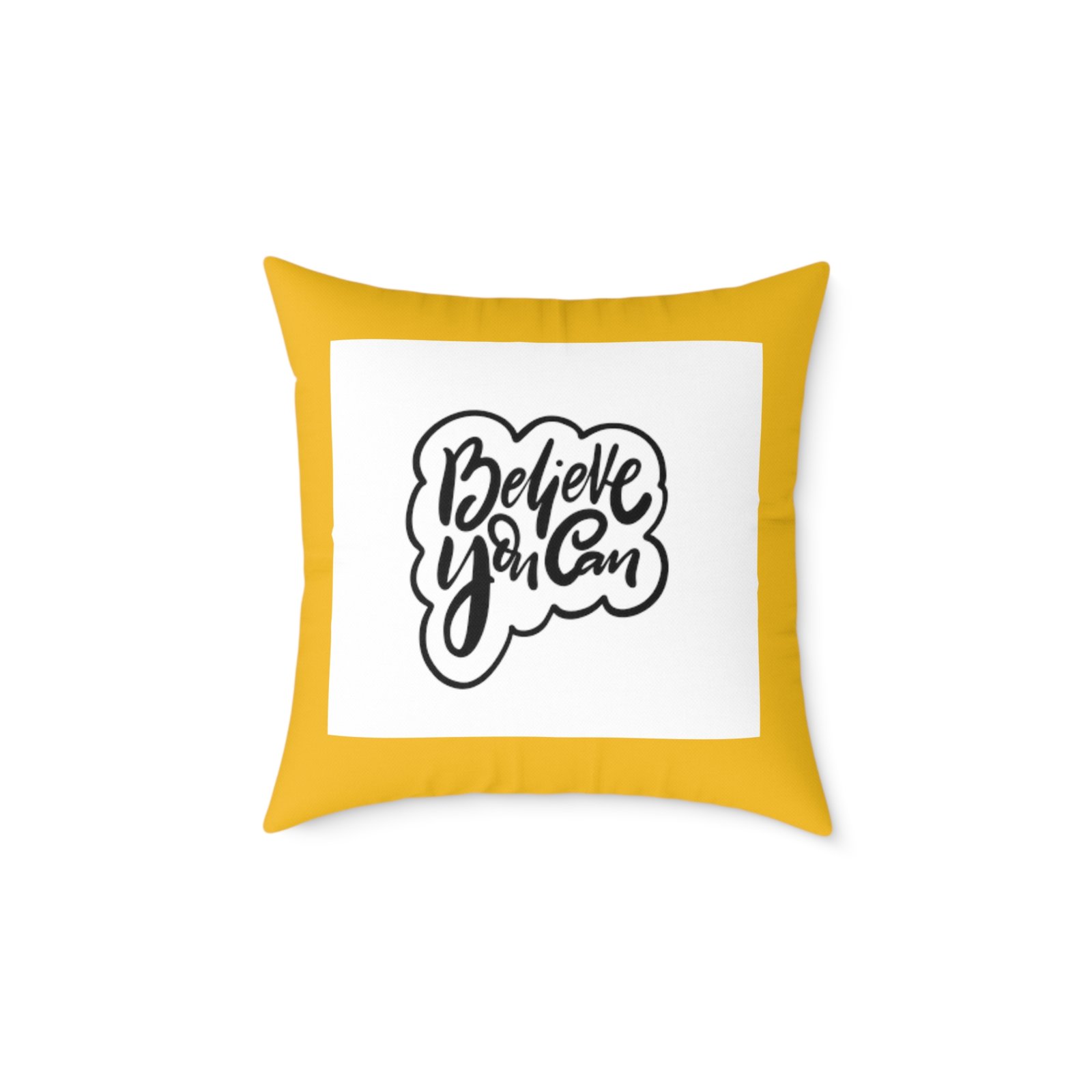 Believe You Can Square Poly Canvas Pillow - Image 9