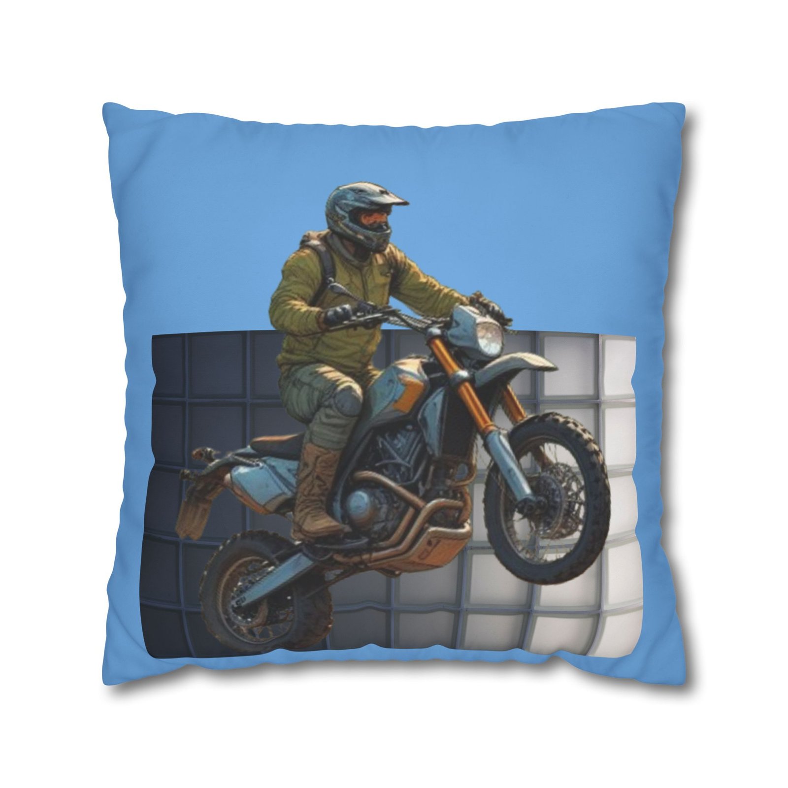 Scrambling Bikes Square Poly Canvas Pillowcase - Image 13
