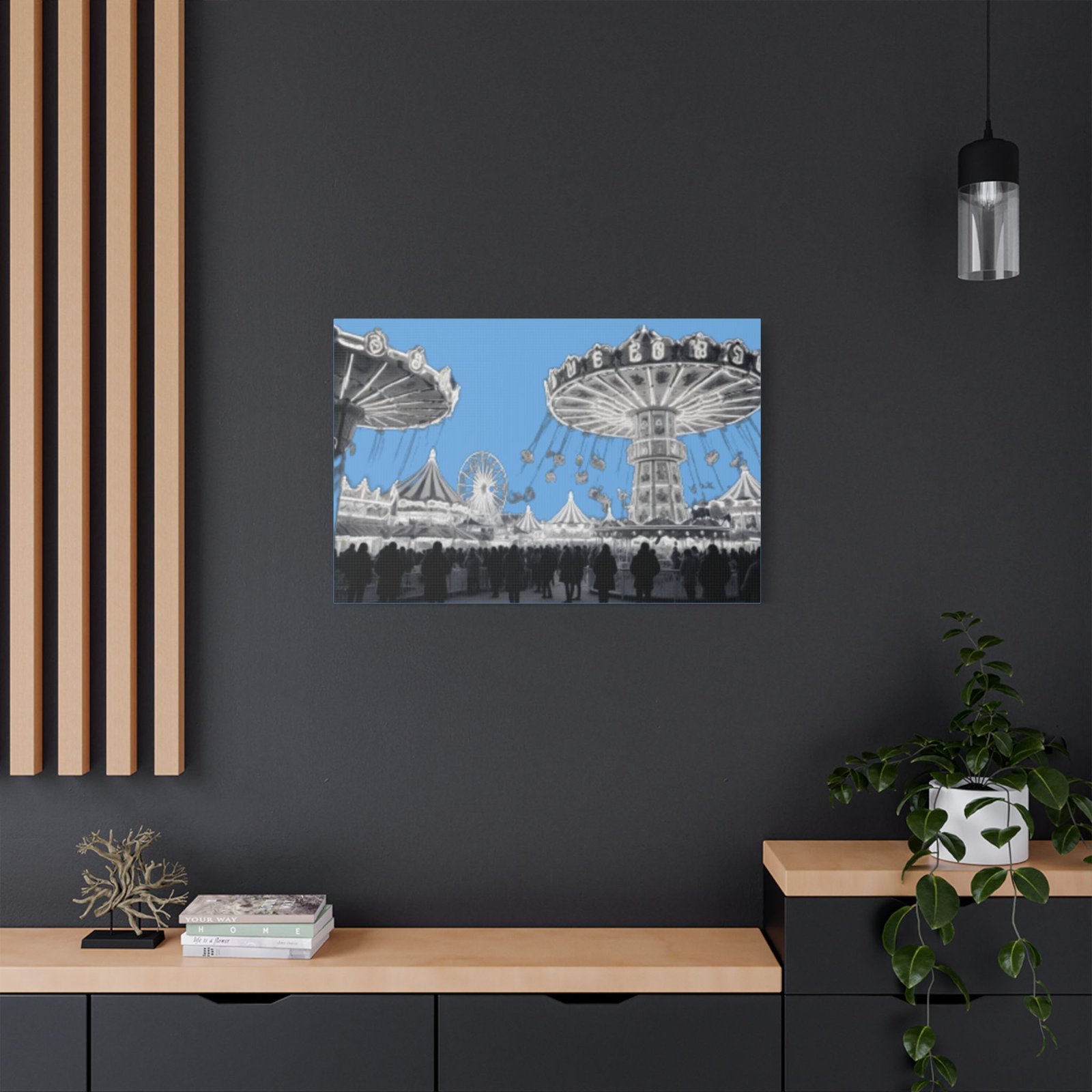 Fairground Fun Satin Canvas, Stretched - Image 16