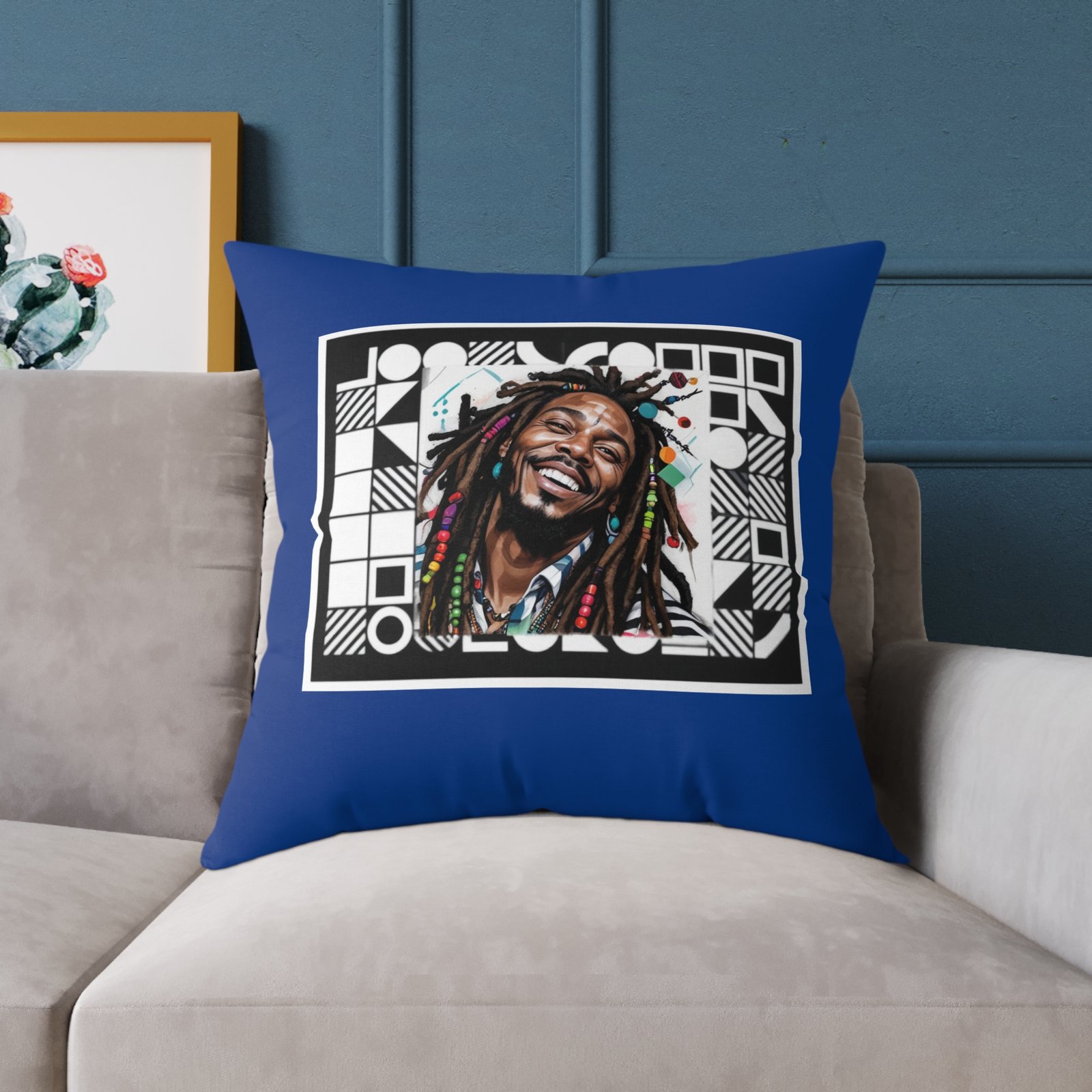 Rastafarian Square Poly Canvas Pillow - Image 19
