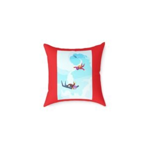 Parachuters Square Poly Canvas Pillow