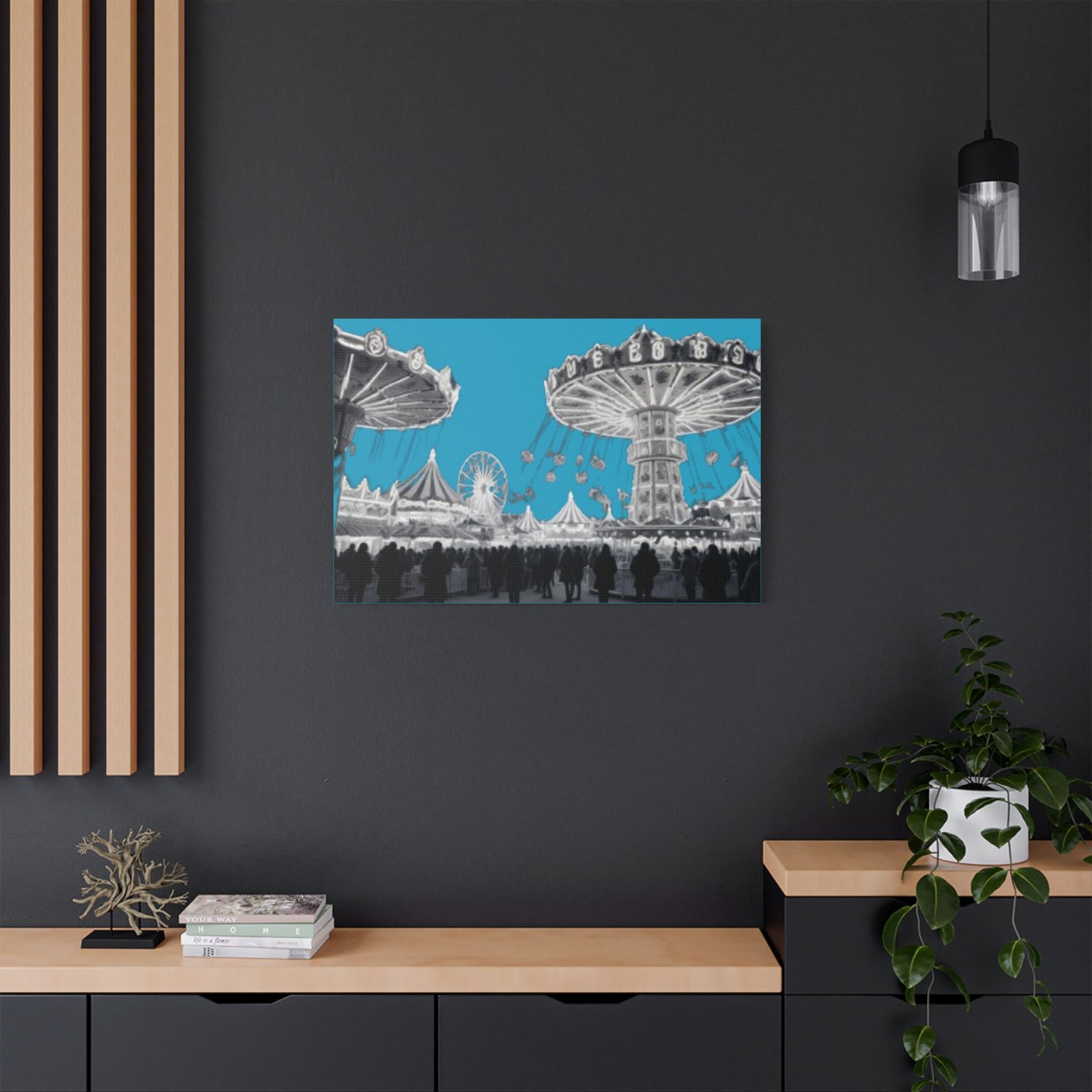 Fairground Fun Satin Canvas, Stretched - Image 16