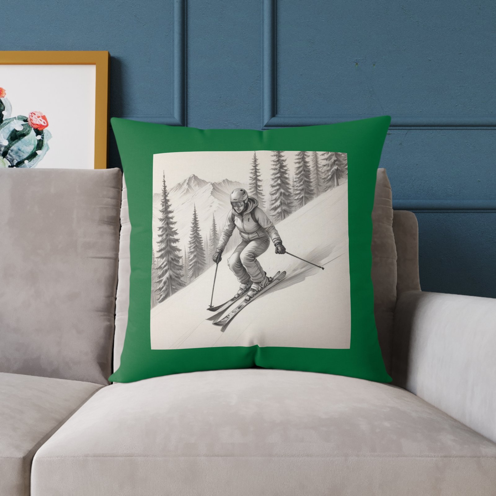 Golfing Square Poly Canvas Pillow - Image 15