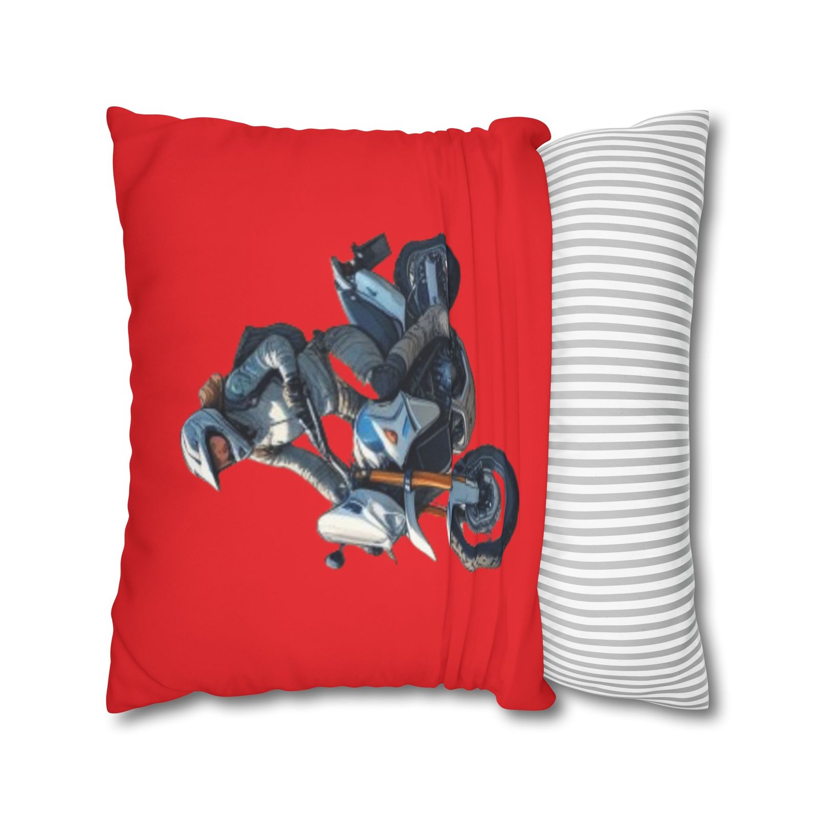 Scrambling Bikes Square Poly Canvas Pillowcase - Image 14