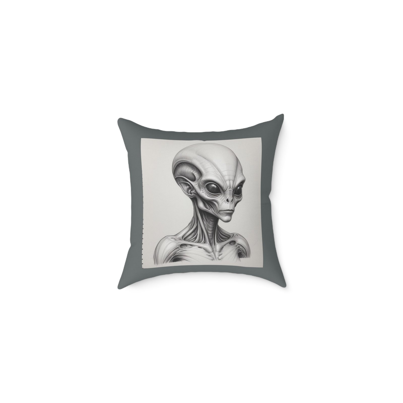 Alien Square Poly Canvas Pillow
