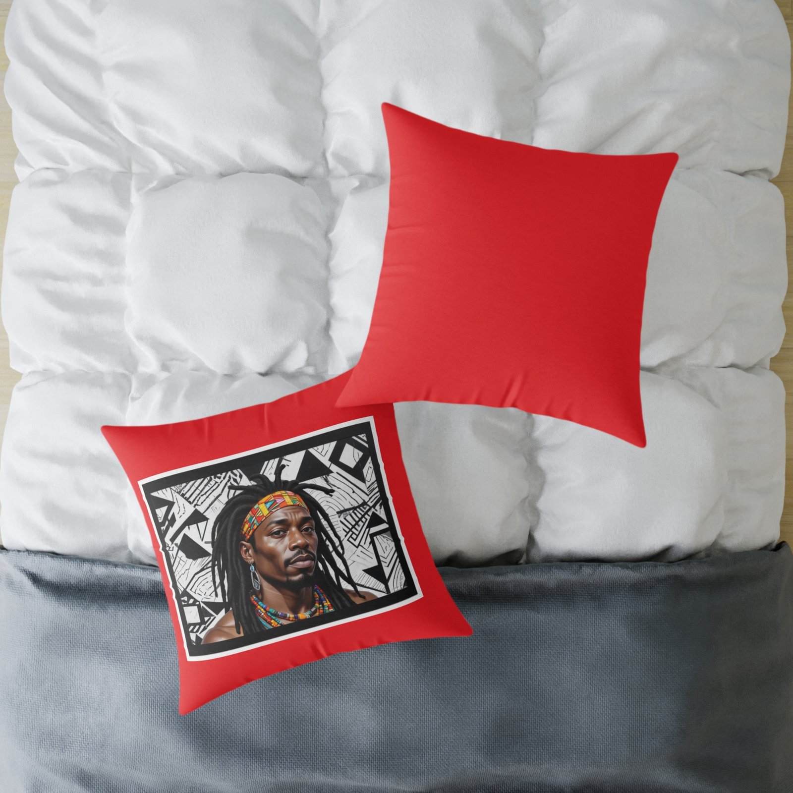 Rastafarian Square Poly Canvas Pillow - Image 16