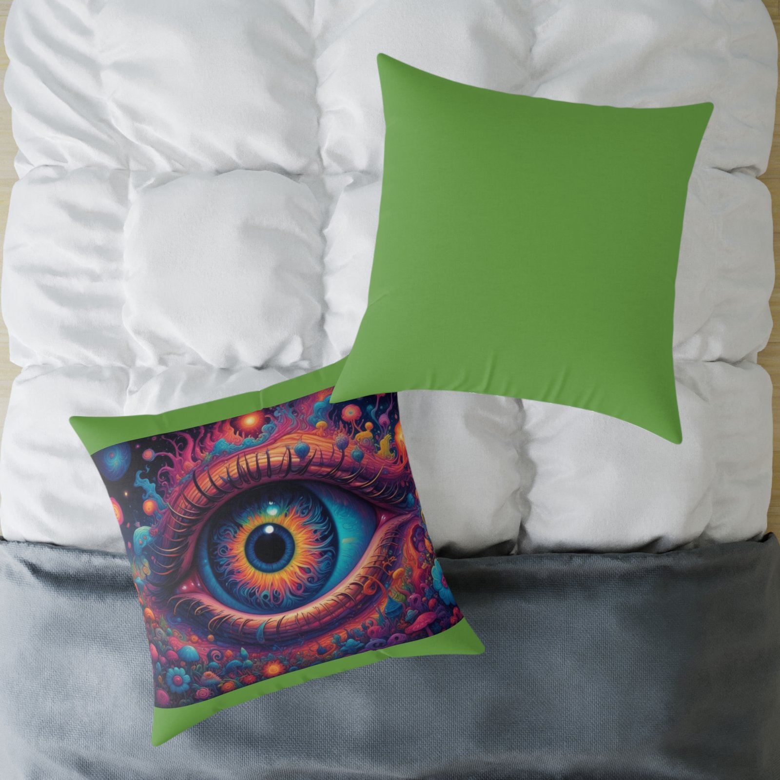 Psychadelic Square Poly Canvas Pillow - Image 20