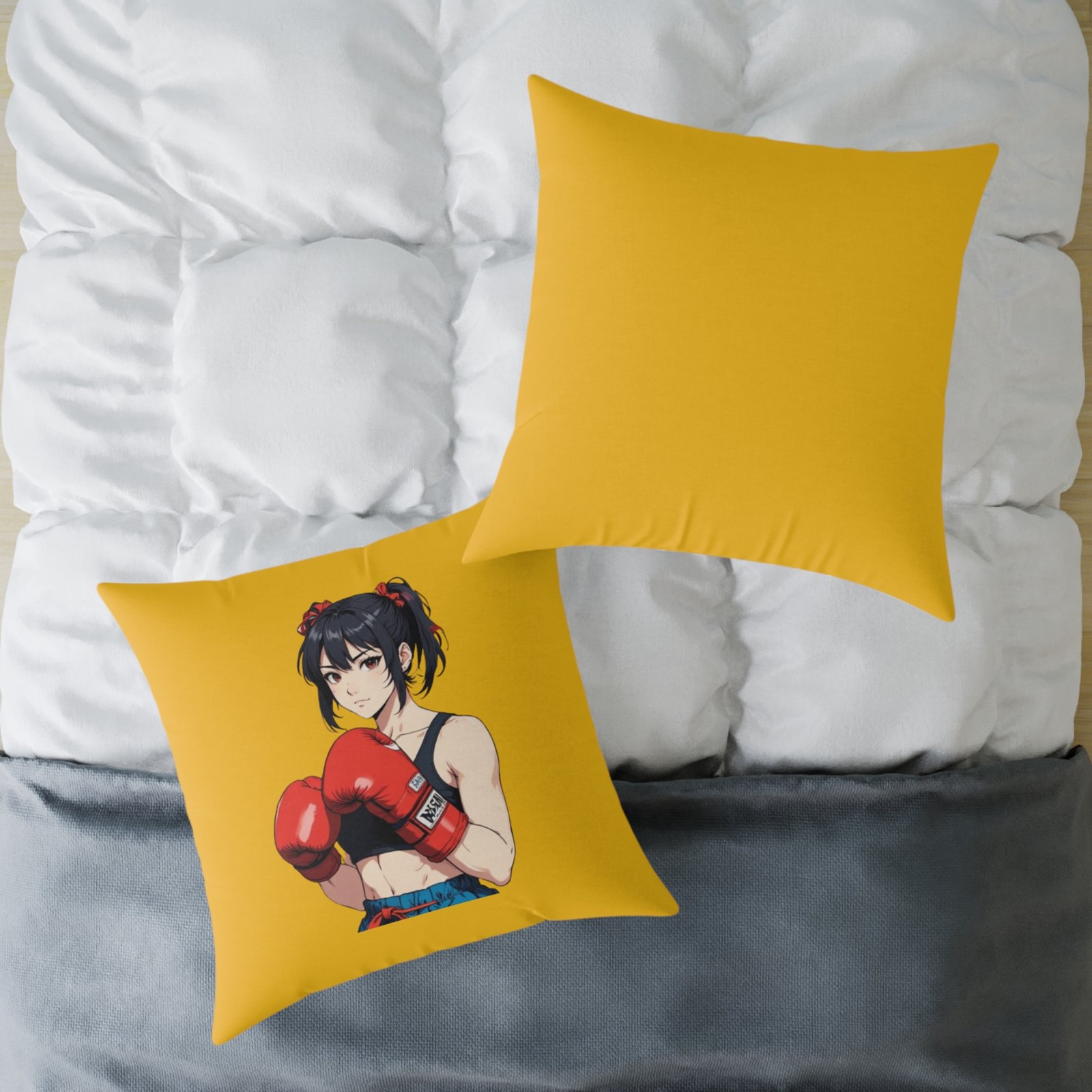Boxing Square Poly Canvas Pillow - Image 20