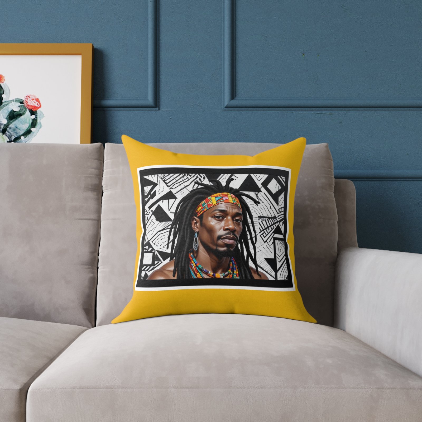 Rastafarian Square Poly Canvas Pillow - Image 7