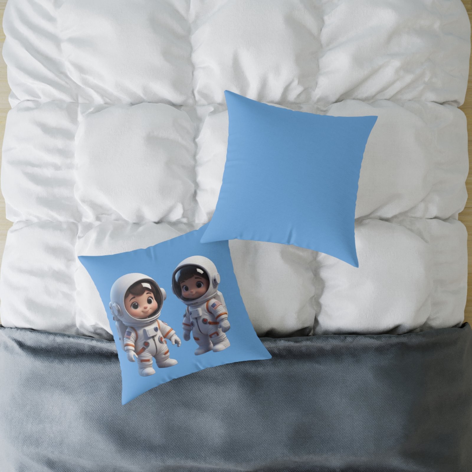 Astronauts Square Poly Canvas Pillow - Image 12