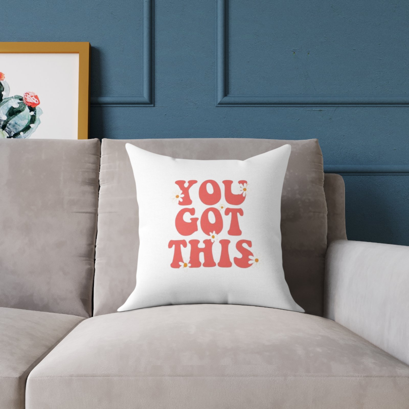 Positivity Self Help Square Poly Canvas Pillow - Image 3
