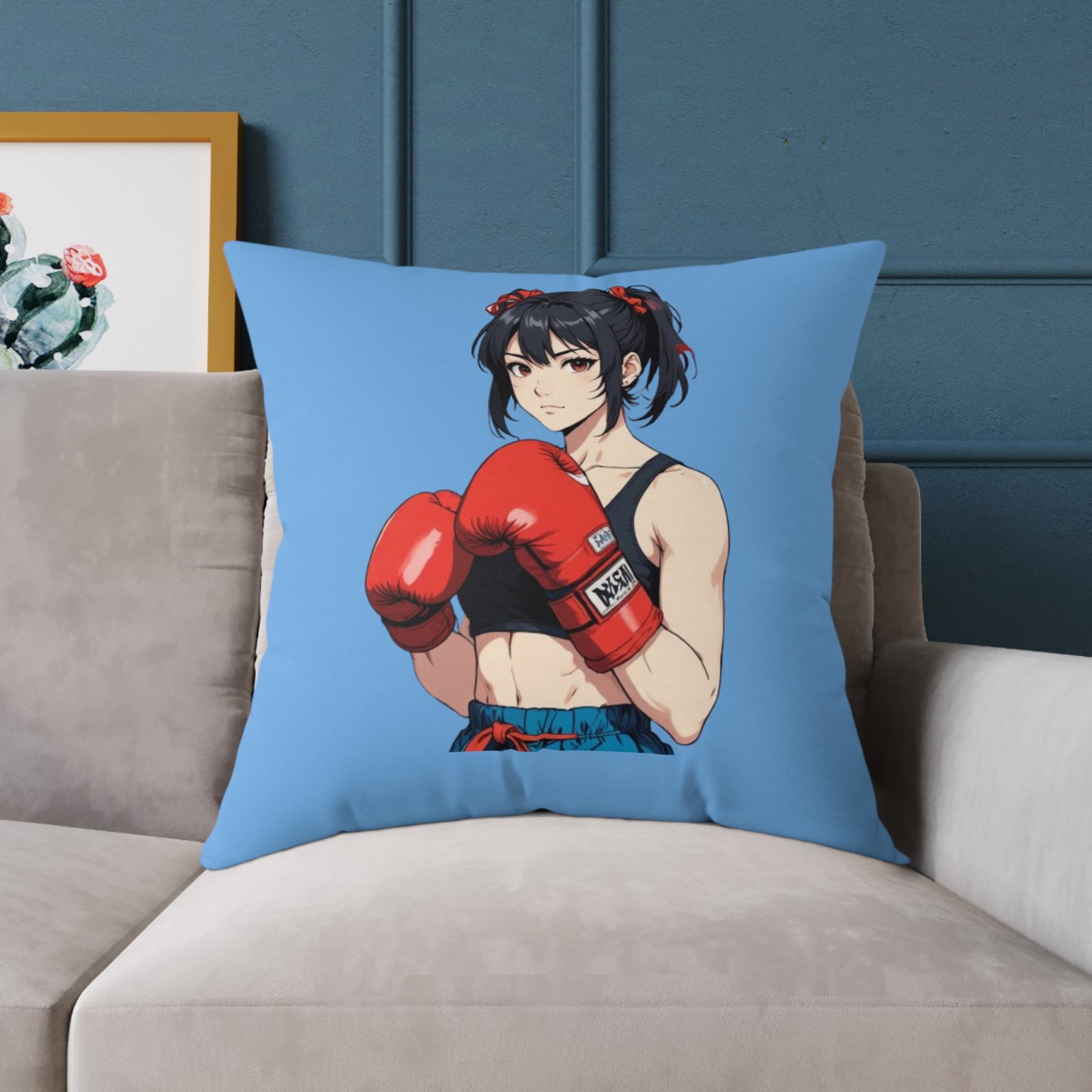Boxing Square Poly Canvas Pillow - Image 19