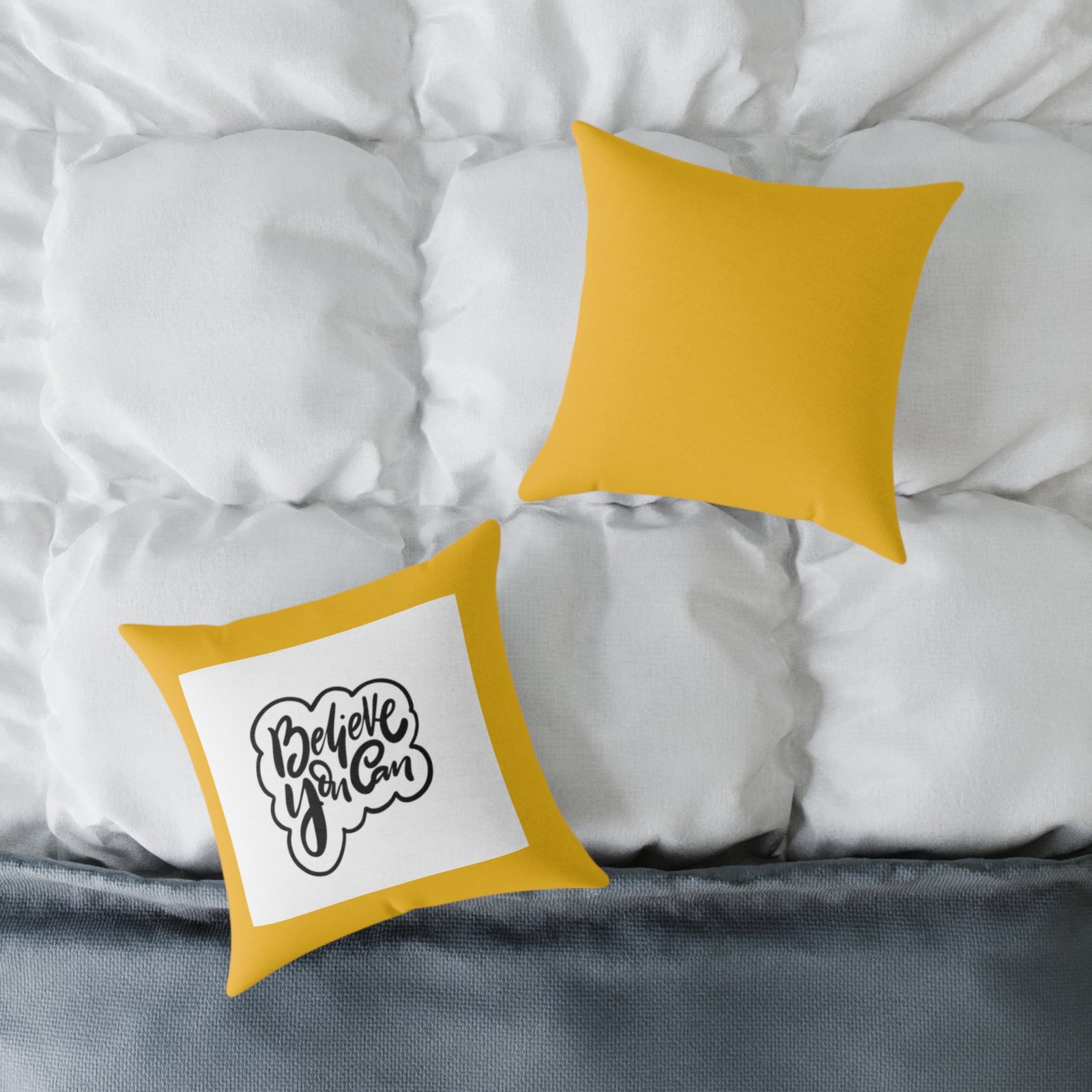 Believe You Can Square Poly Canvas Pillow - Image 4