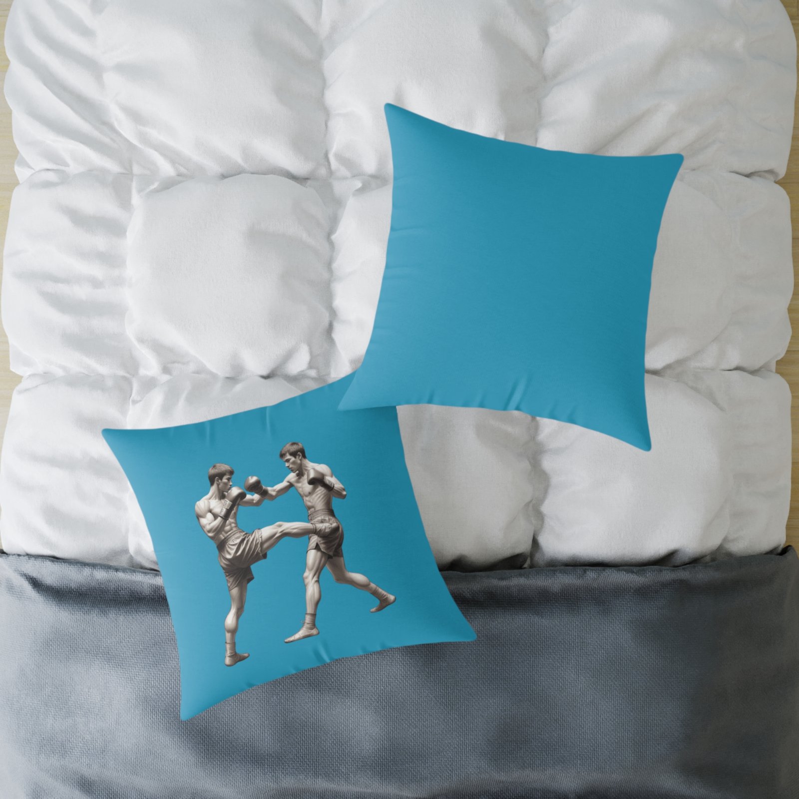 Kickboxing Square Poly Canvas Pillow - Image 16