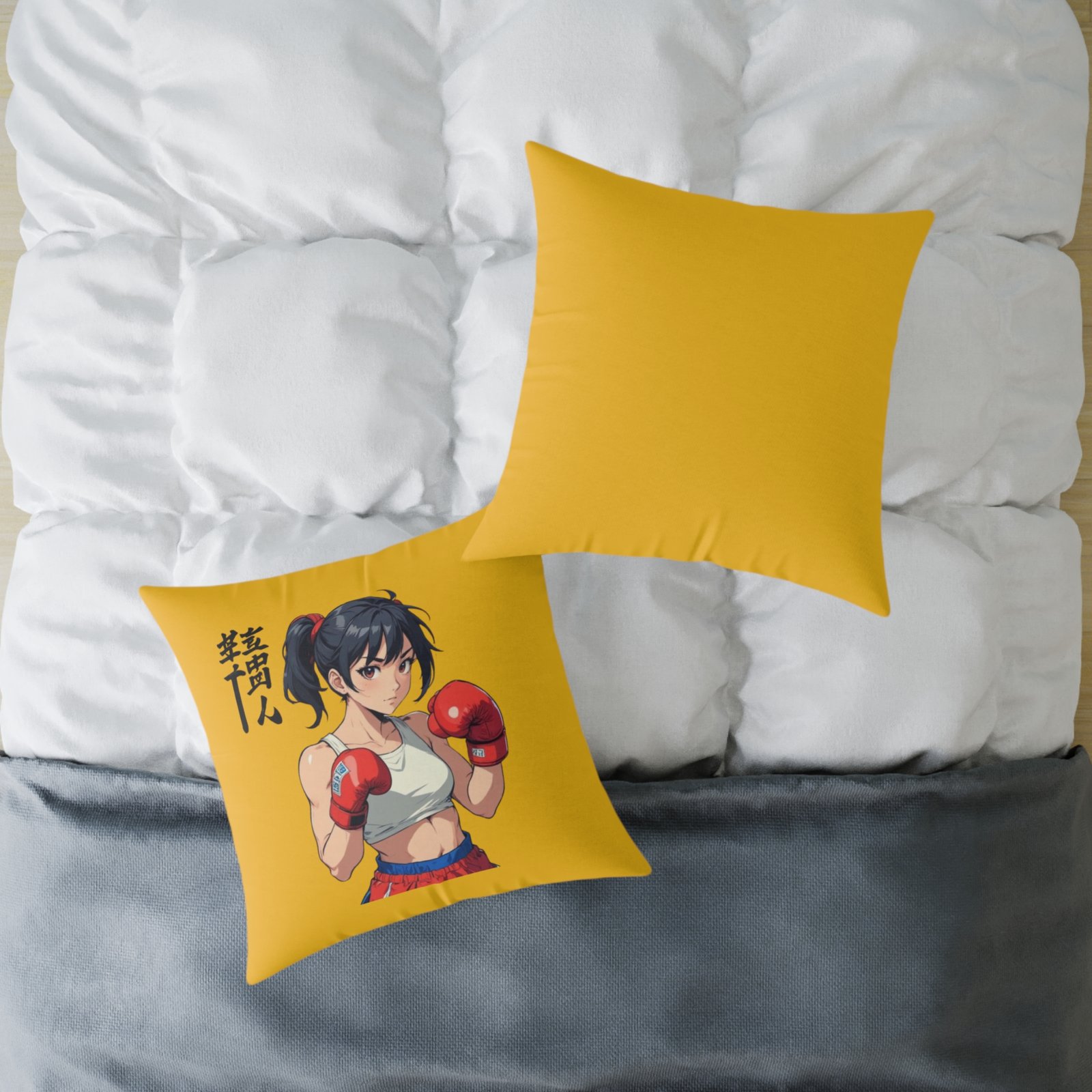 Boxing Square Poly Canvas Pillow - Image 16