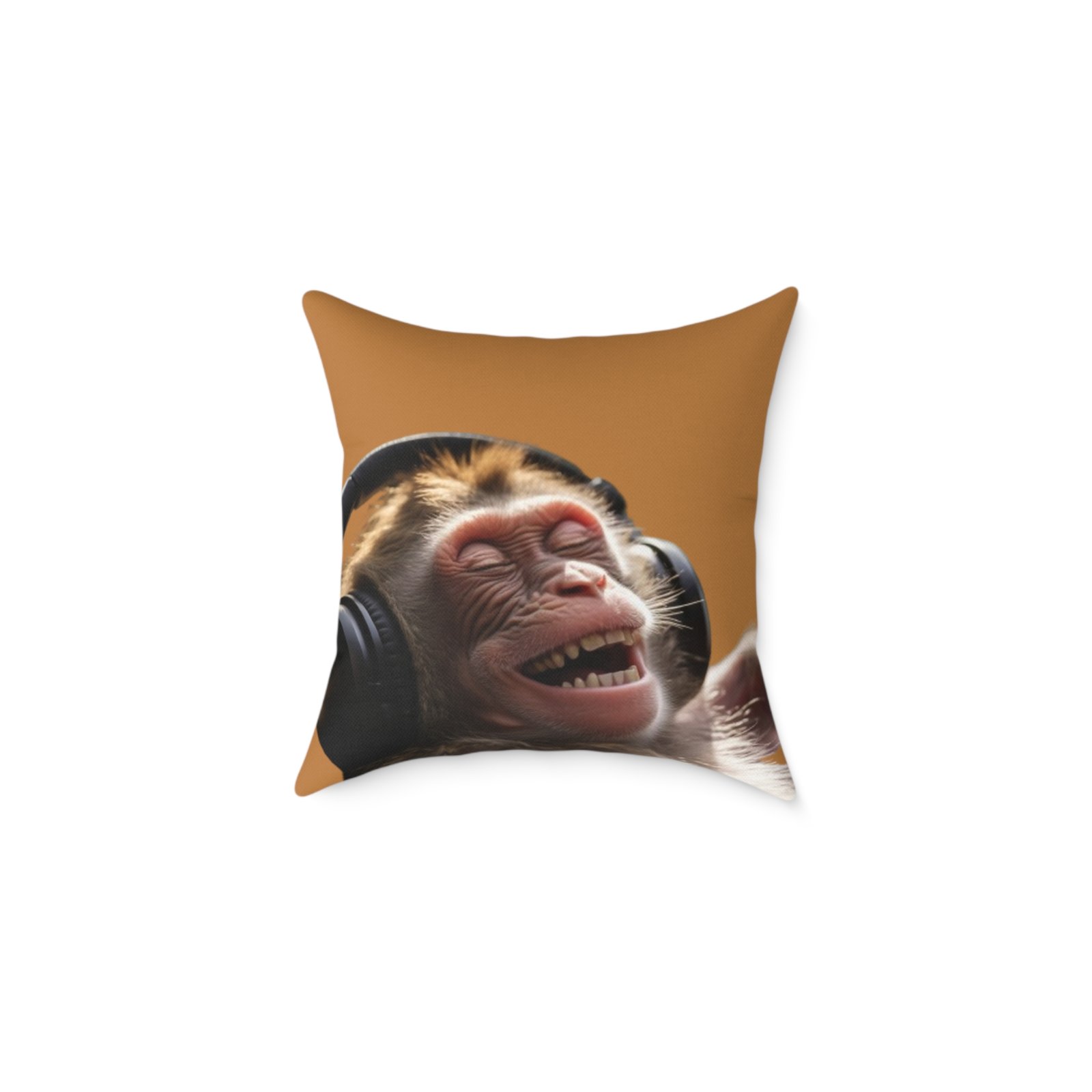 Funny Monkey Poly Canvas Pillow - Image 5