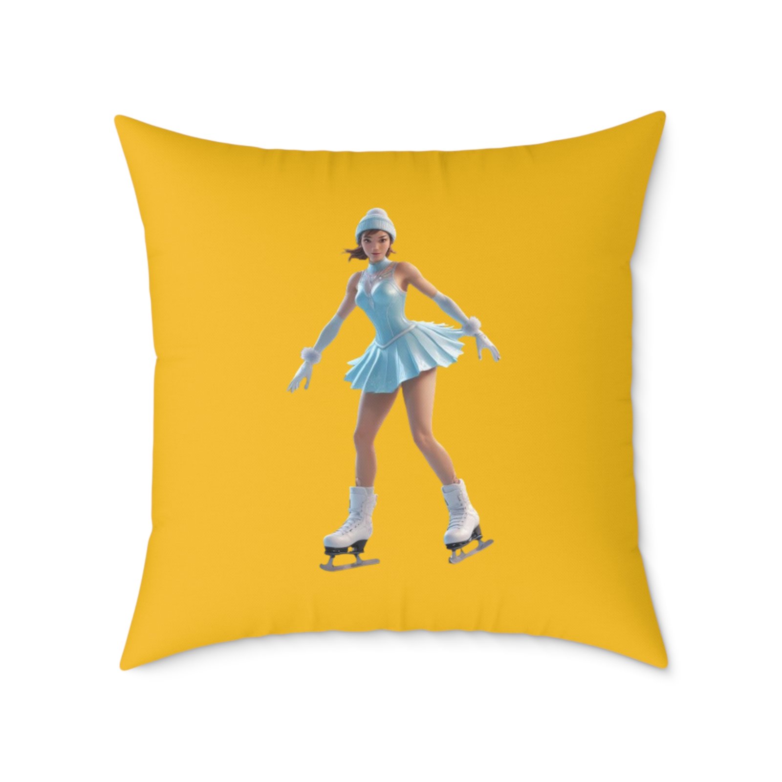 Ice Skating Square Poly Canvas Pillow - Image 17