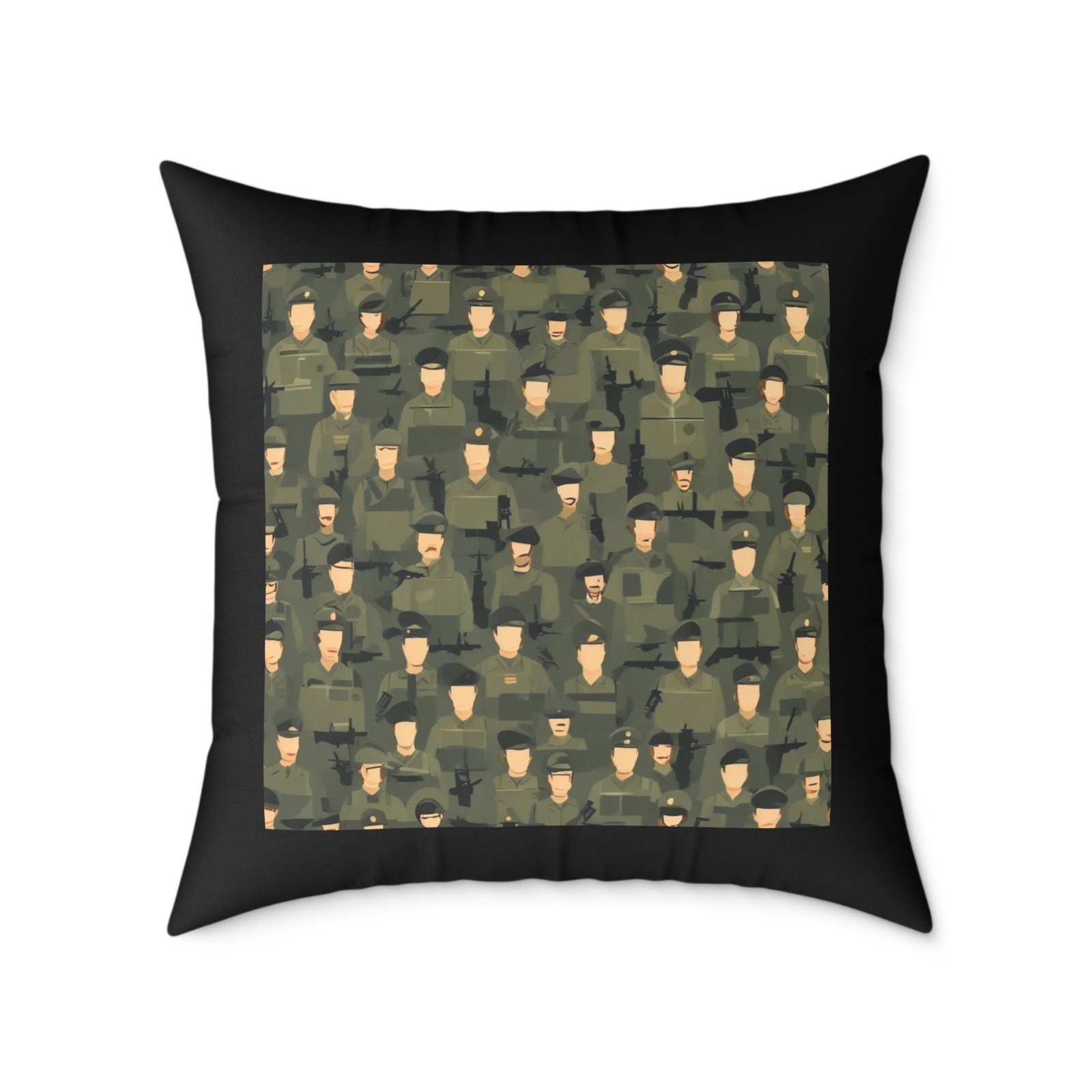 Army Square Poly Canvas Pillow - Image 17