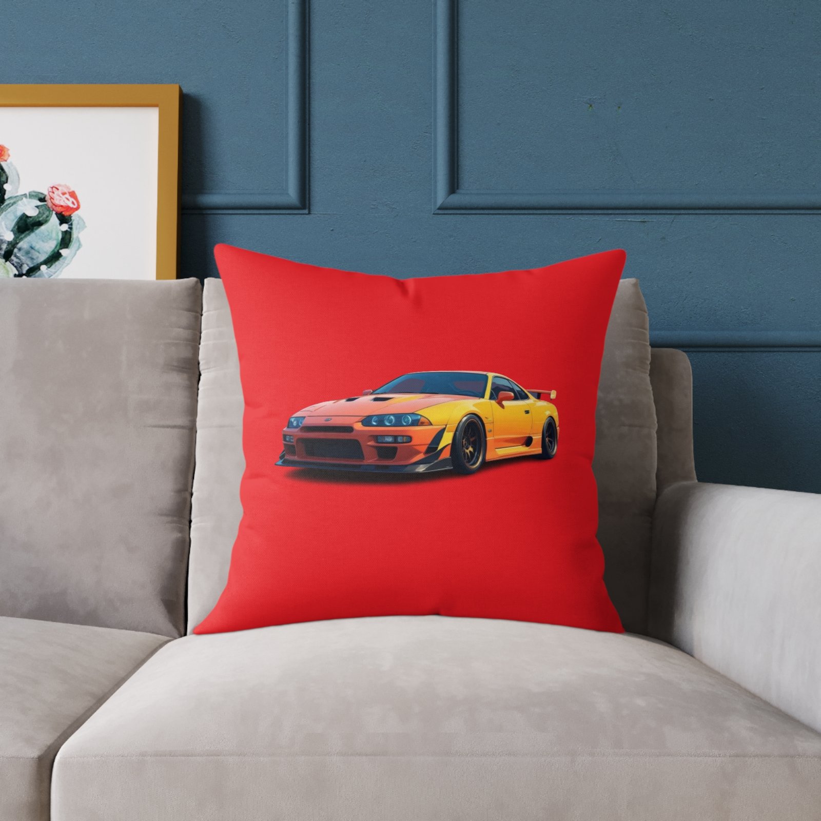 Fast Car Design Square Poly Canvas Pillow - Image 11