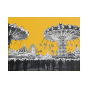 Fairground Fun Satin Canvas, Stretched