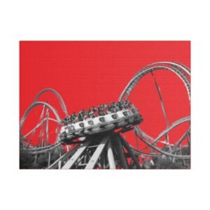 Fairground Fun Satin Canvas, Stretched