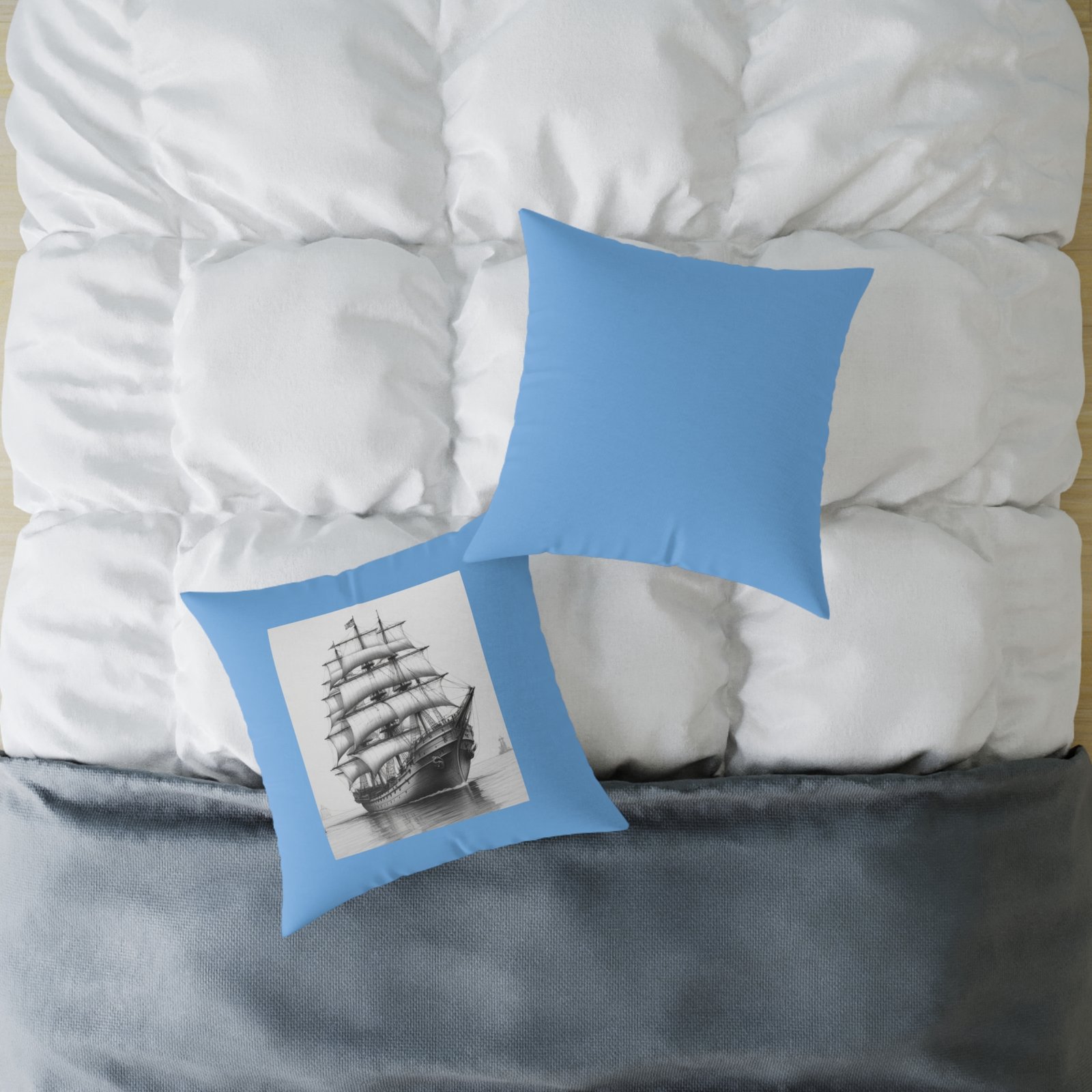 Ship Square Poly Canvas Pillow - Image 12
