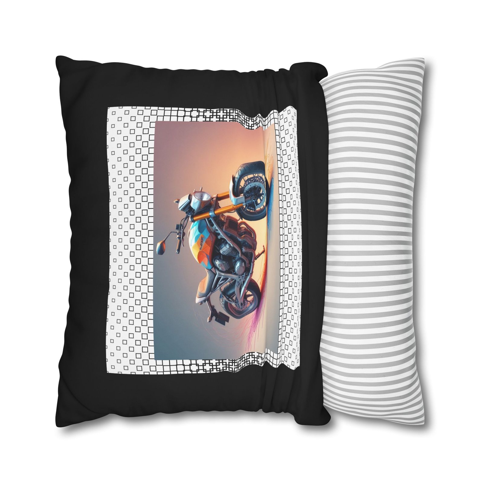 Scrambling Bikes Square Poly Canvas Pillowcase - Image 18
