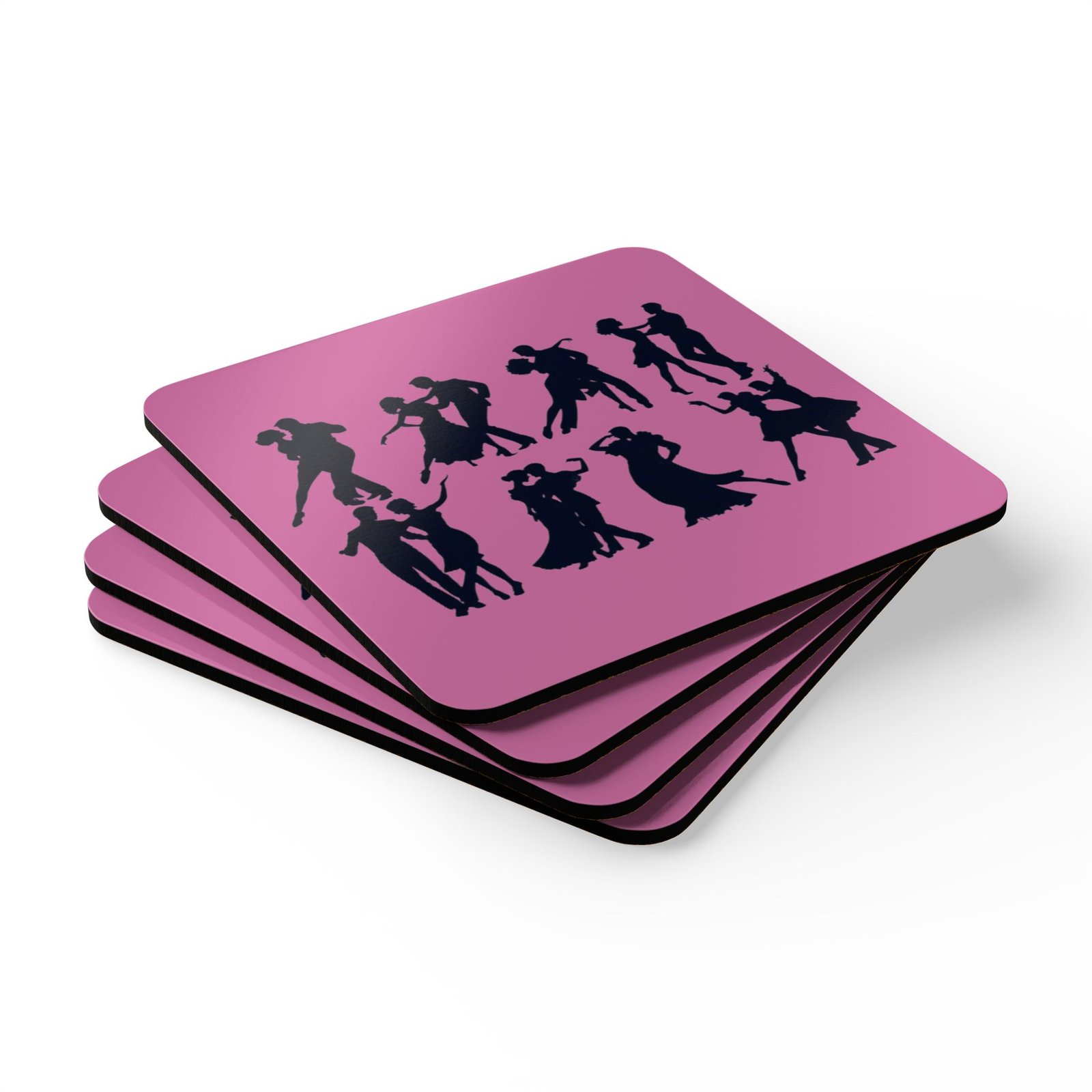 Ice Skating Corkwood Coaster Set - Image 3