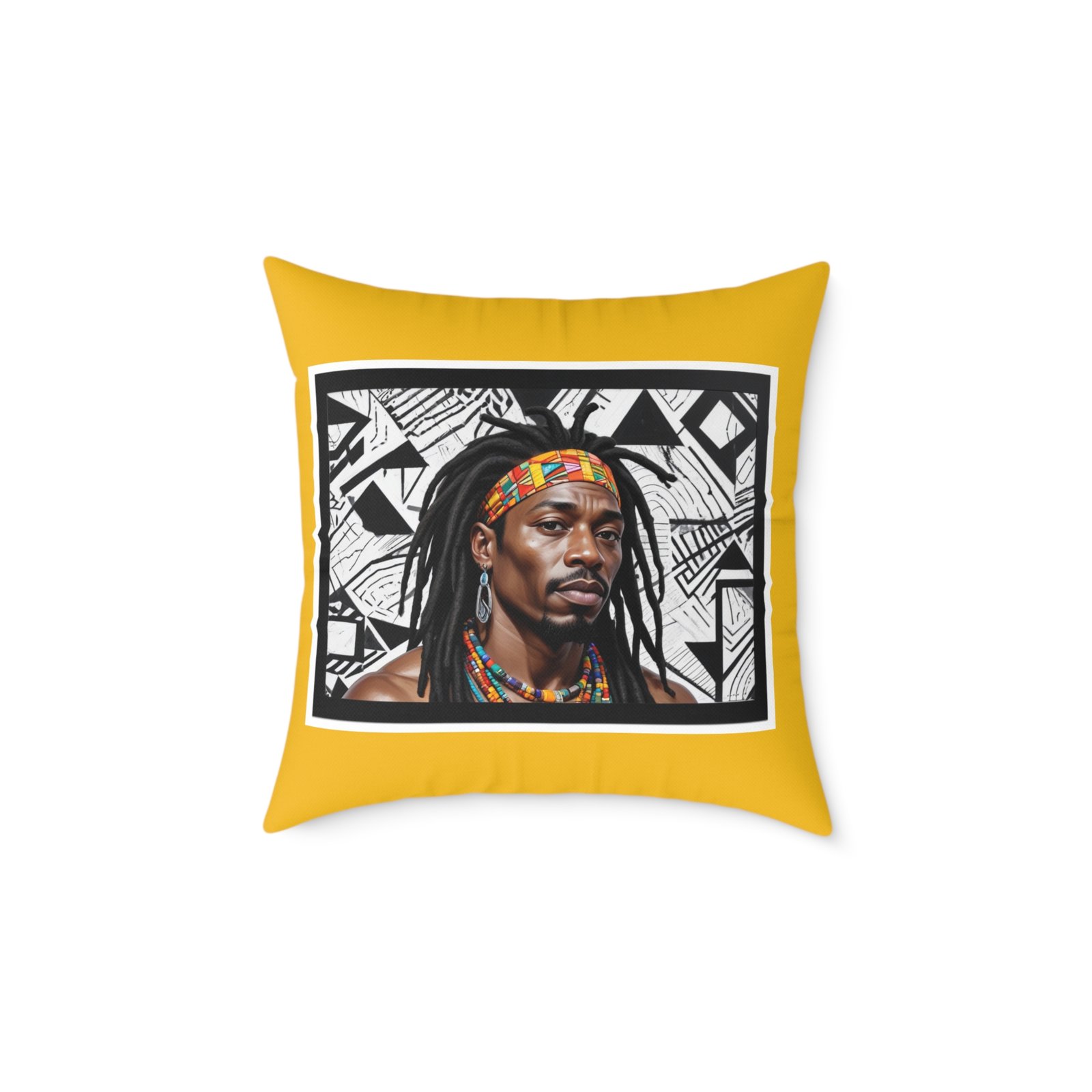 Rastafarian Square Poly Canvas Pillow - Image 9