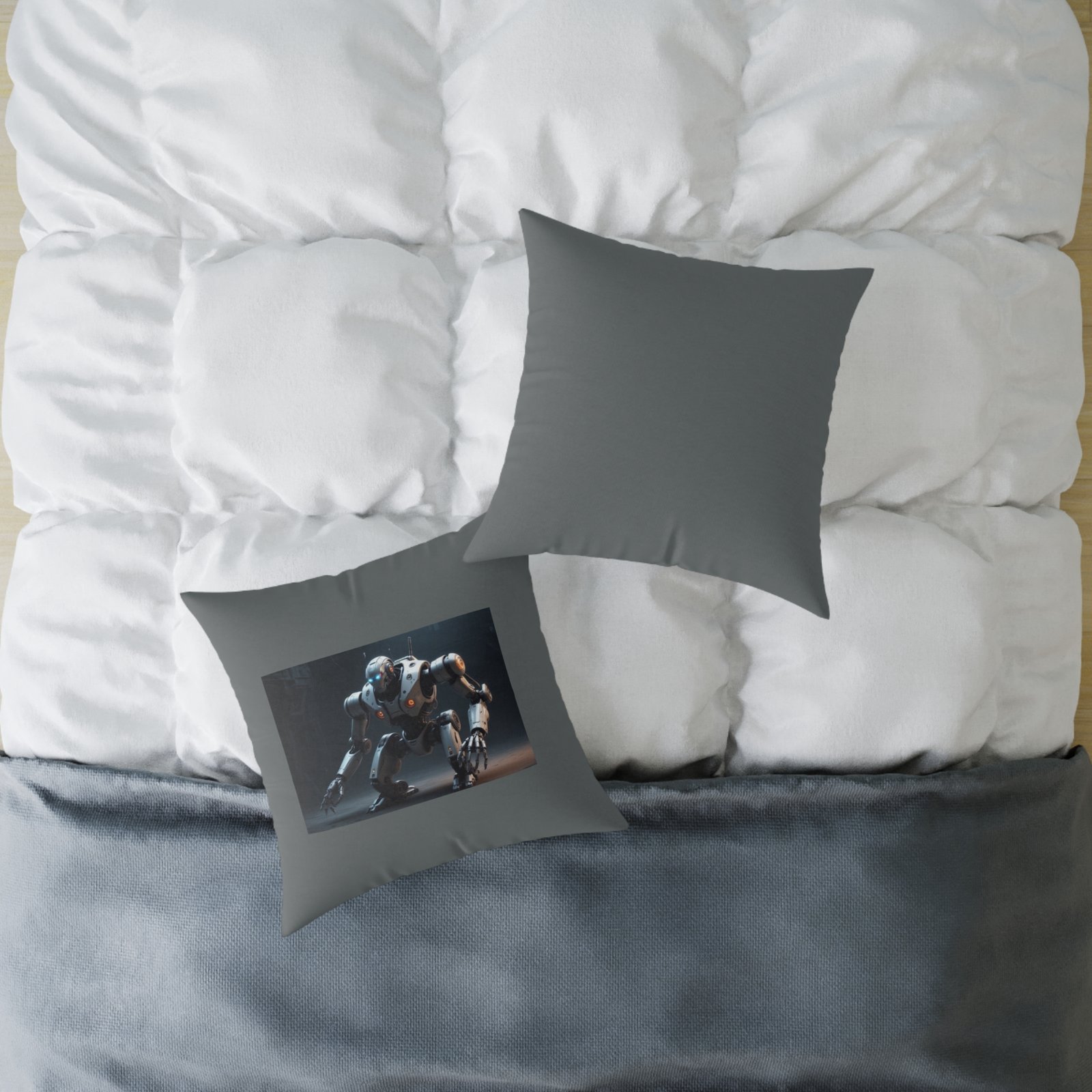 Robot Square Poly Canvas Pillow - Image 12