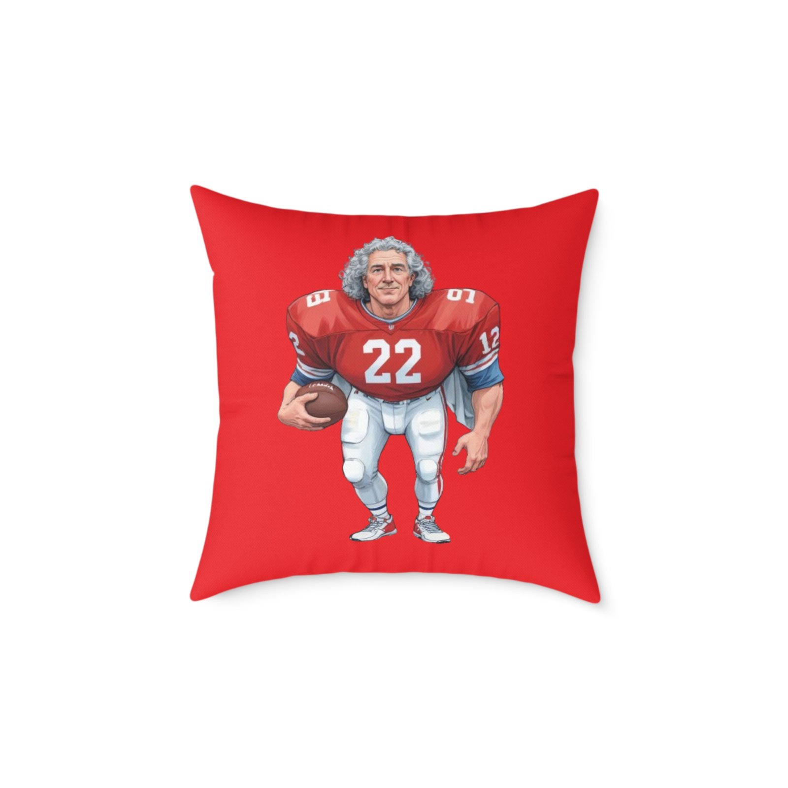American Football Square Poly Canvas Pillow - Image 9