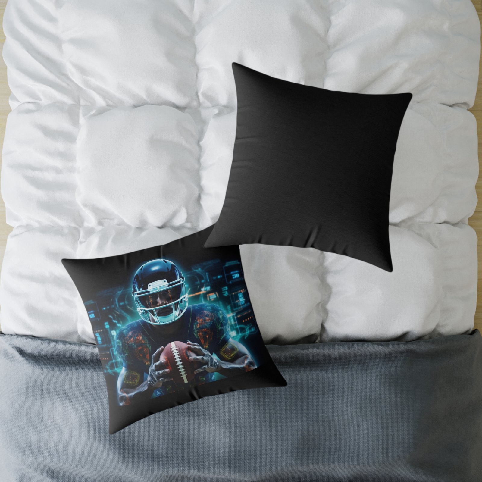 American Football Square Poly Canvas Pillow - Image 16