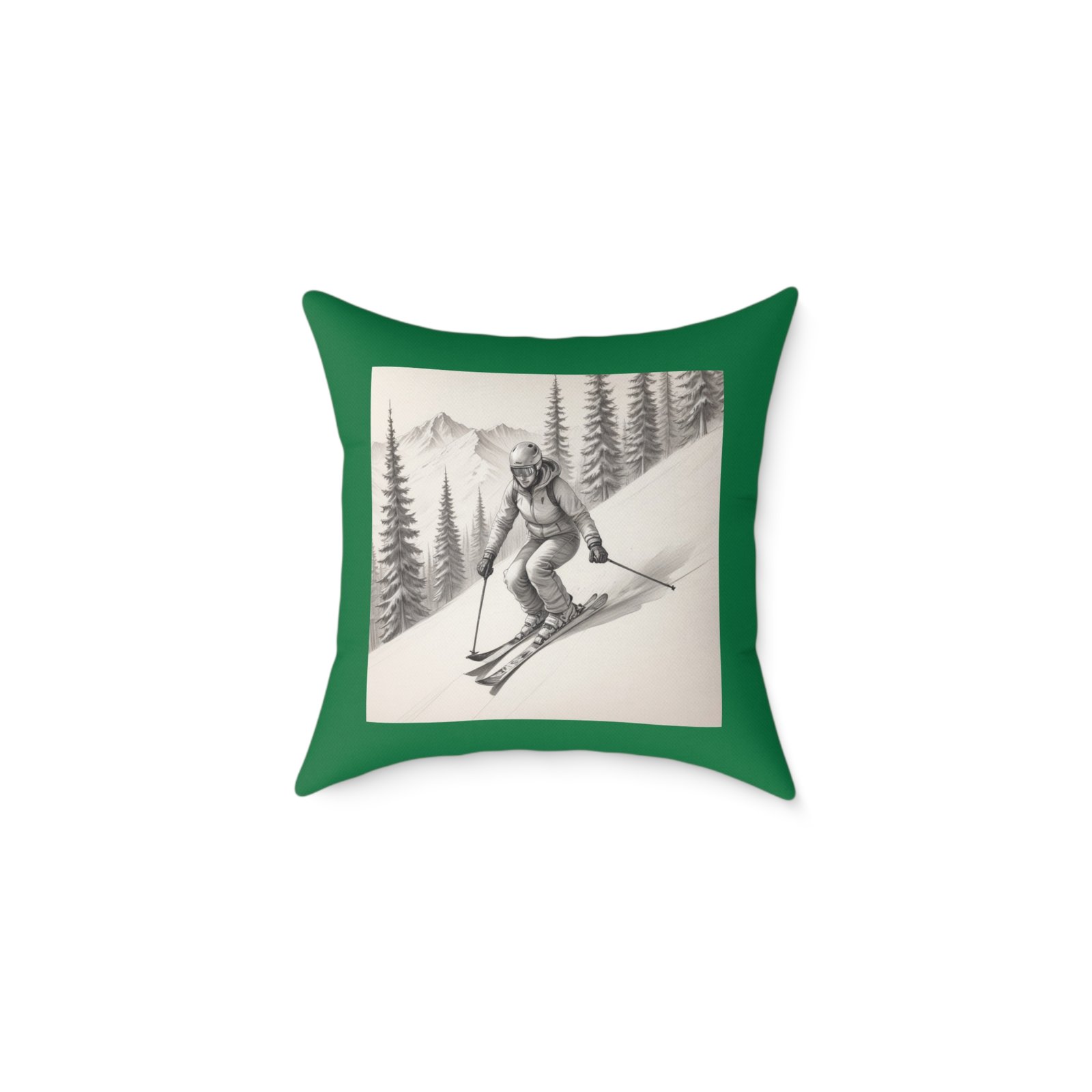 Golfing Square Poly Canvas Pillow - Image 5
