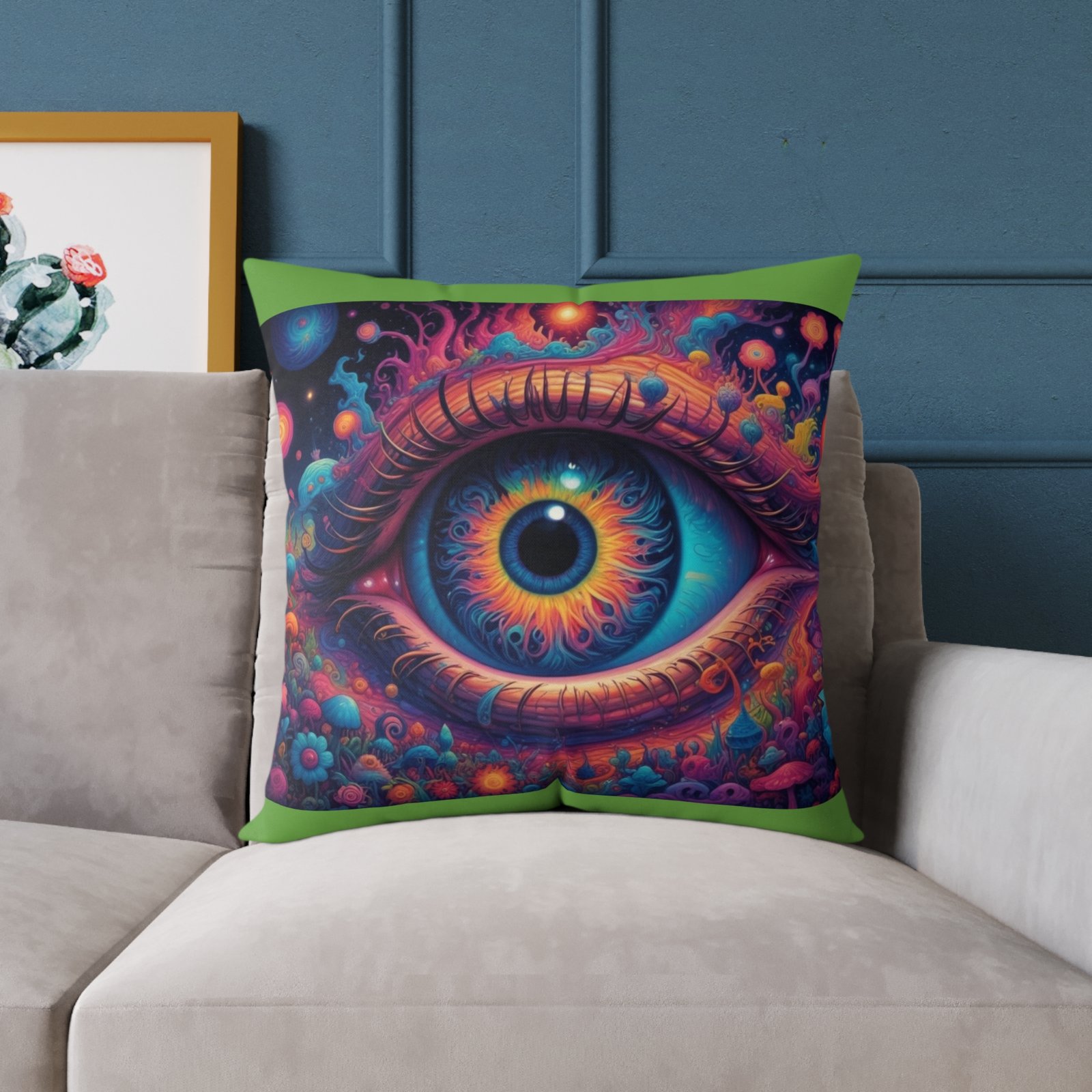 Psychadelic Square Poly Canvas Pillow - Image 15