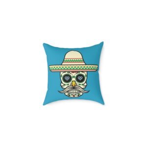 Mexican Tattoo Square Poly Canvas Pillow