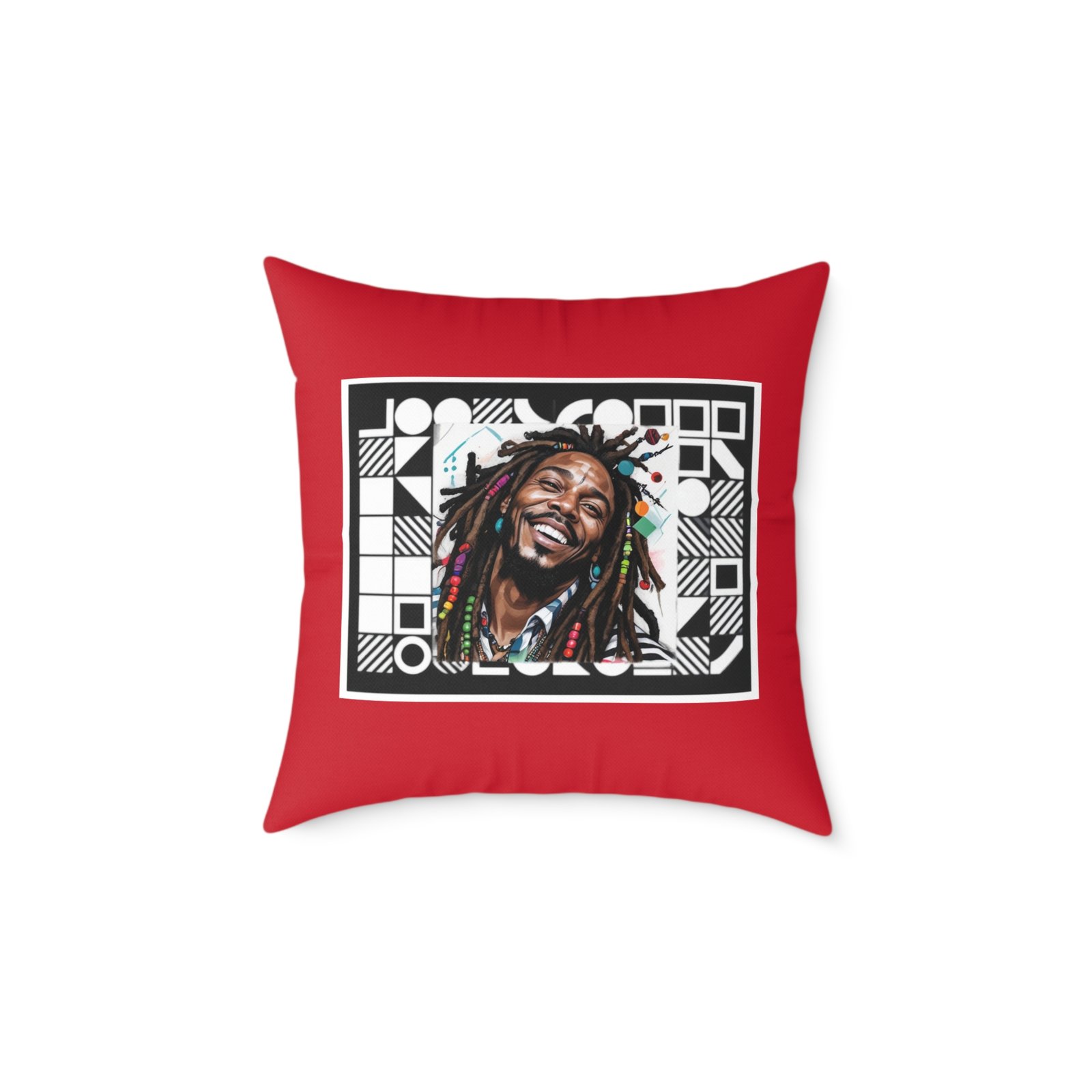 Rastafarian Square Poly Canvas Pillow - Image 9